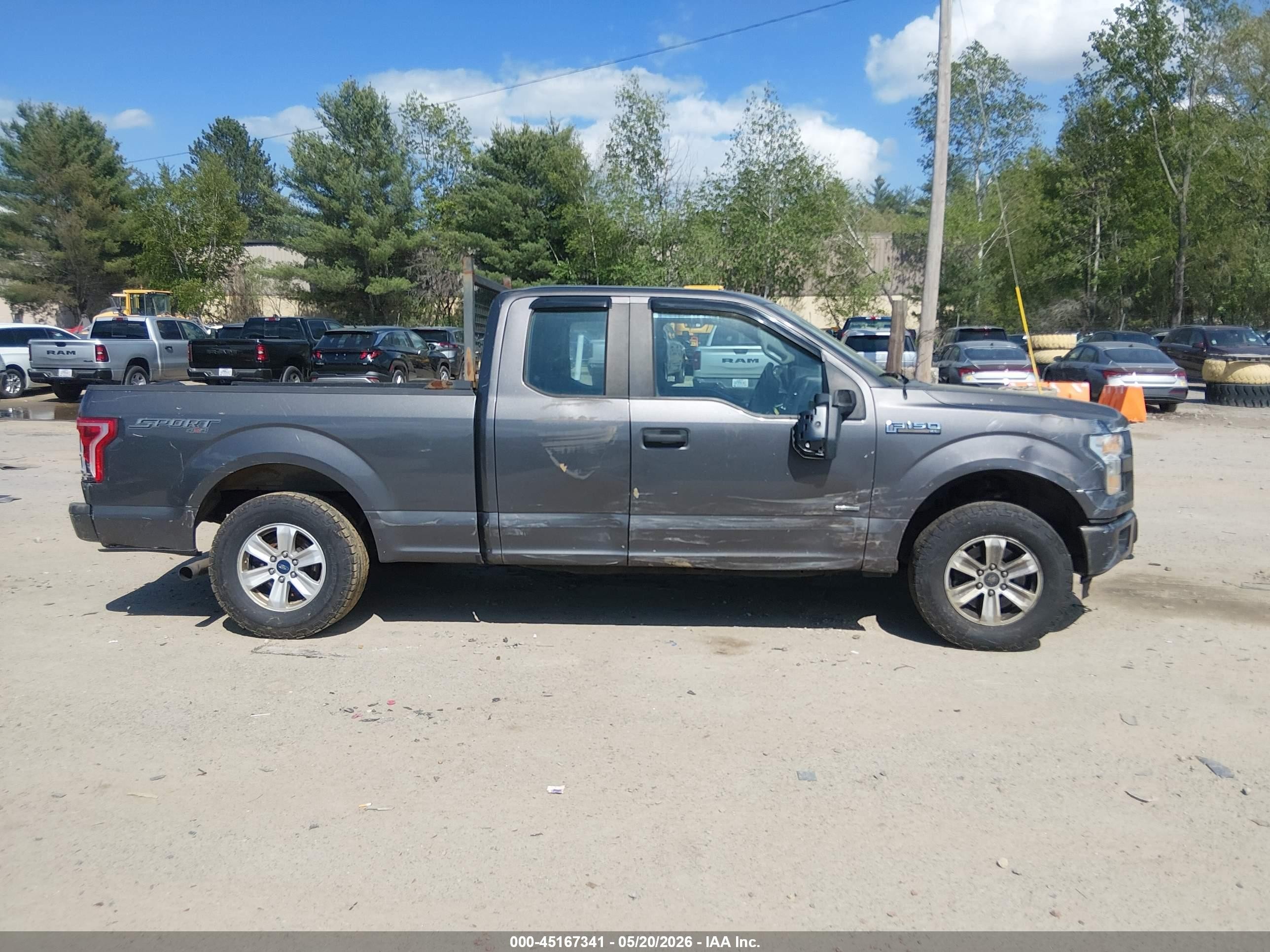 2015 Ford F-150 Xl Gray vin: 1FTEX1EPXFKE45162
