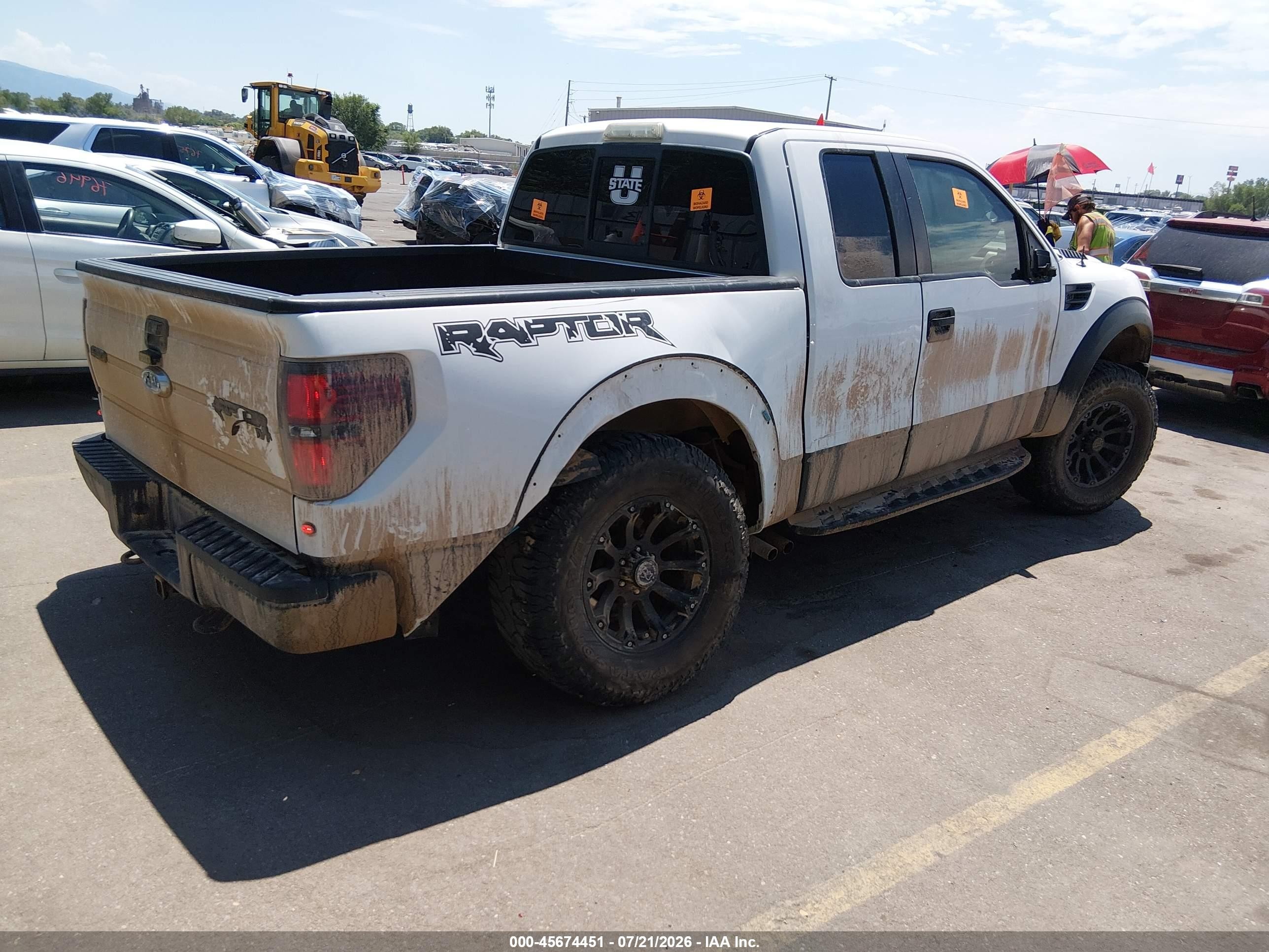 2010 Ford F-150 Svt Raptor White vin: 1FTEX1EV0AFB55870