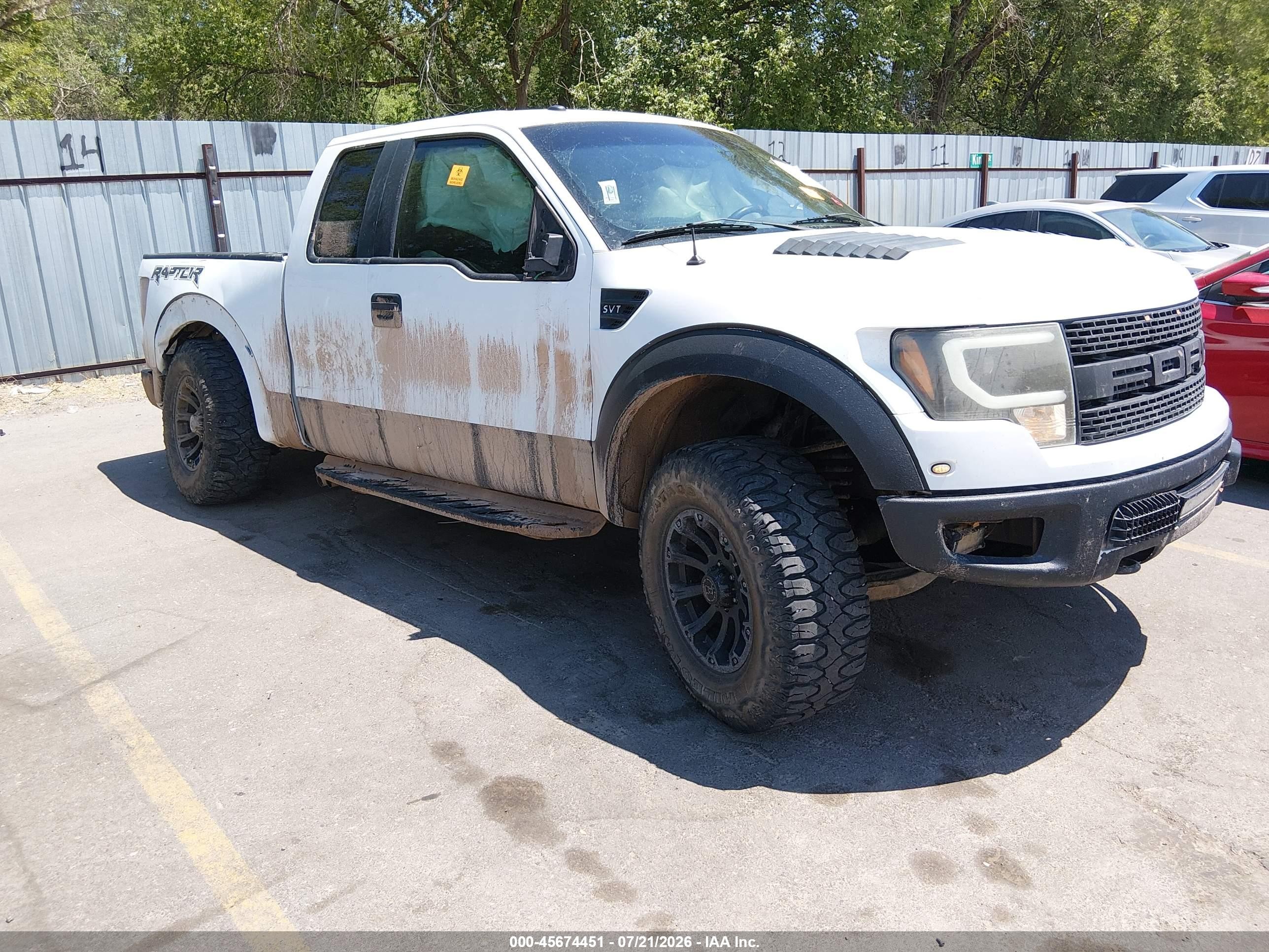 2010 Ford F-150 Svt Raptor White vin: 1FTEX1EV0AFB55870