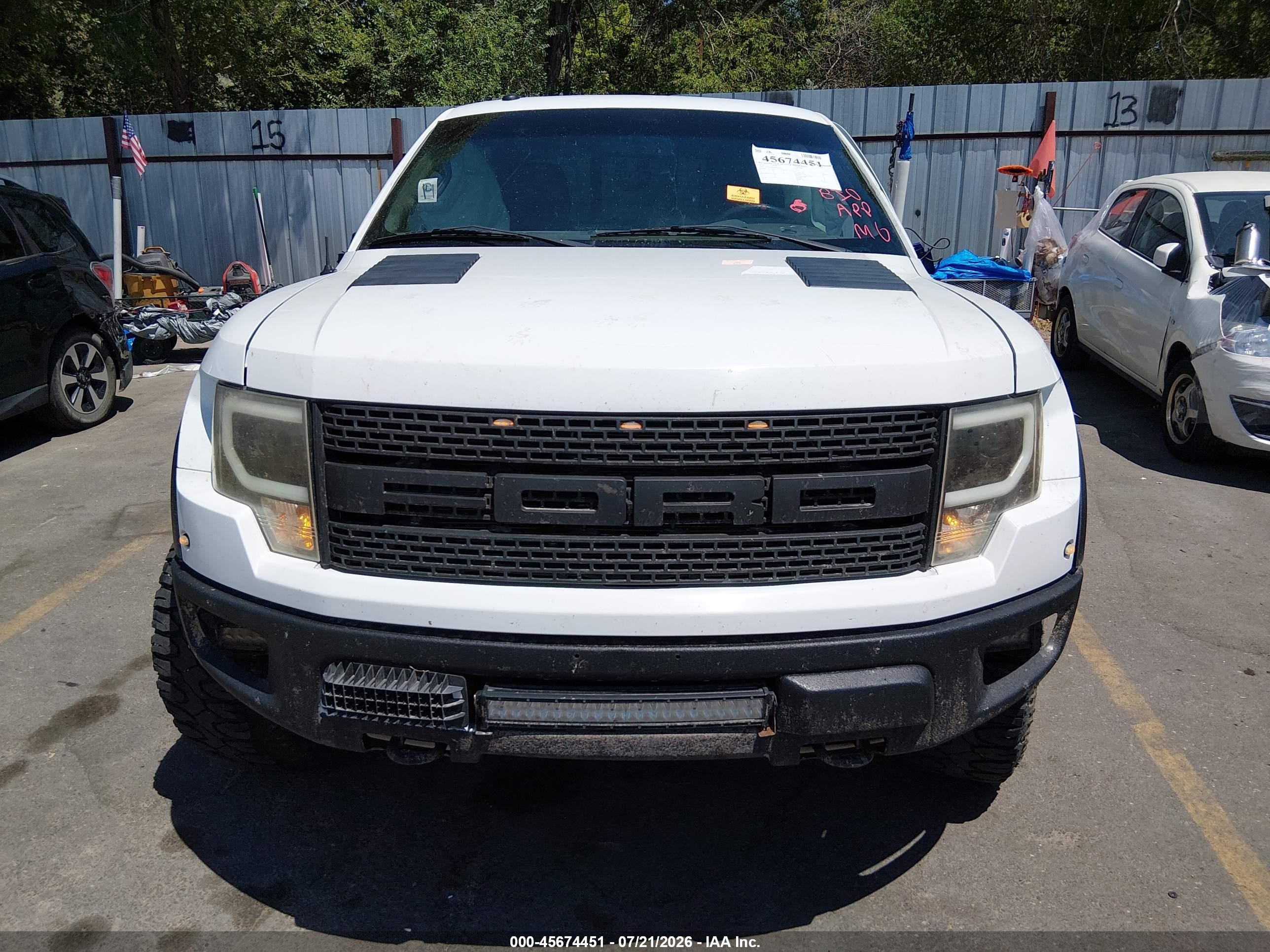 2010 Ford F-150 Svt Raptor White vin: 1FTEX1EV0AFB55870