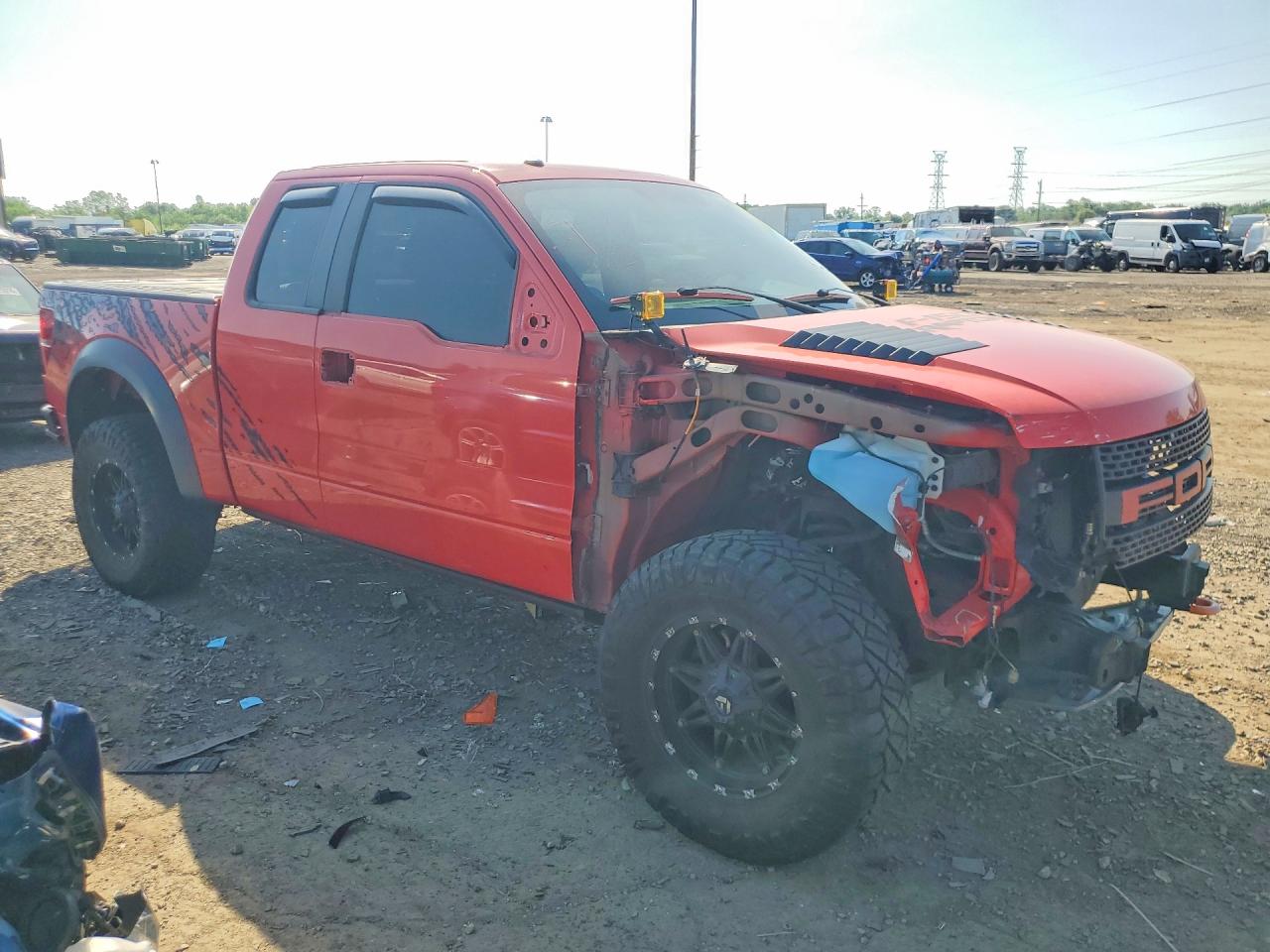 2010 Ford F150 Super Cab Red vin: 1FTEX1EV1AFB49866
