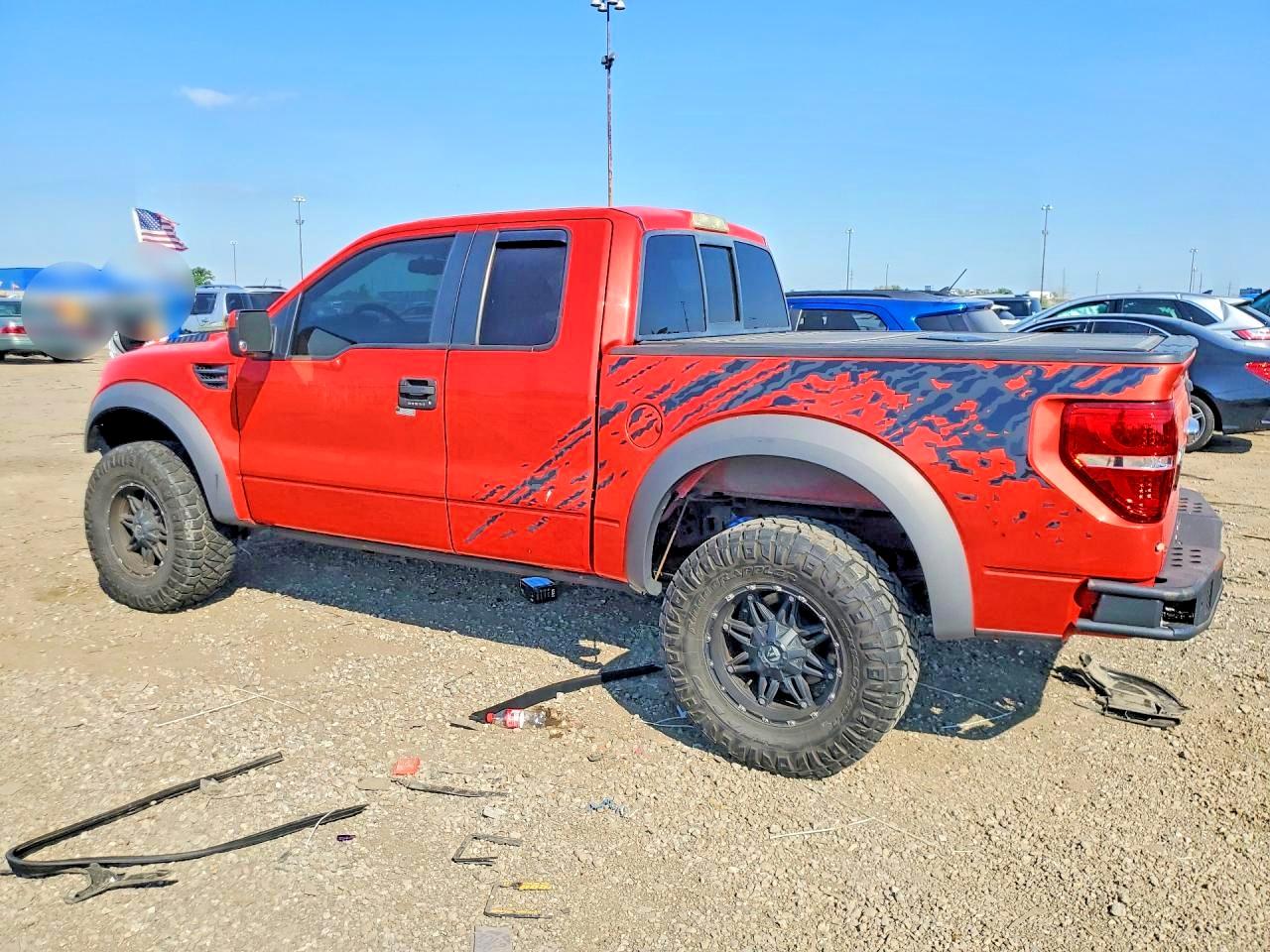 2010 Ford F150 Super Cab Red vin: 1FTEX1EV1AFB49866