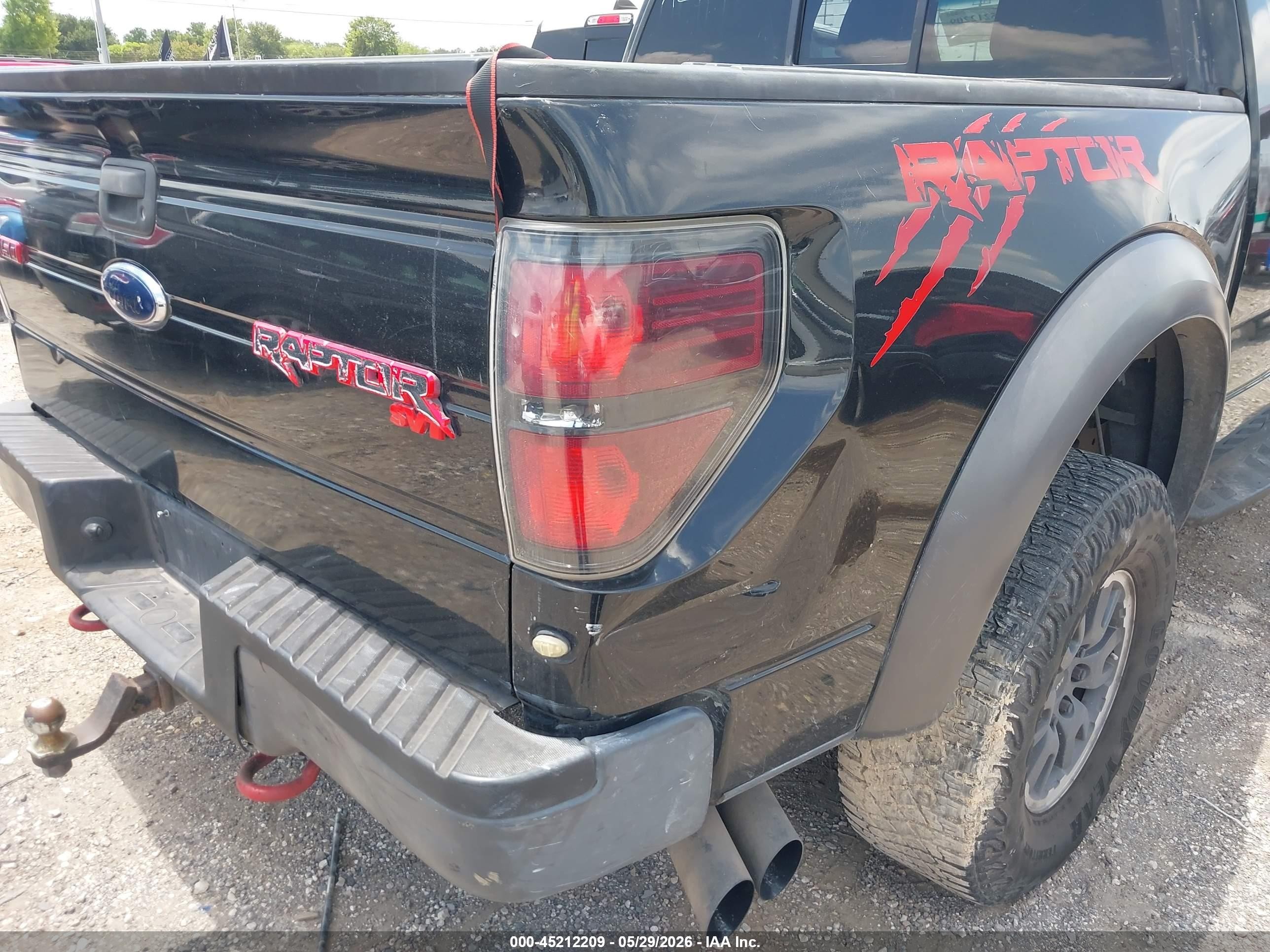 2010 Ford F-150 Svt Raptor Black vin: 1FTEX1EV4AFA29768