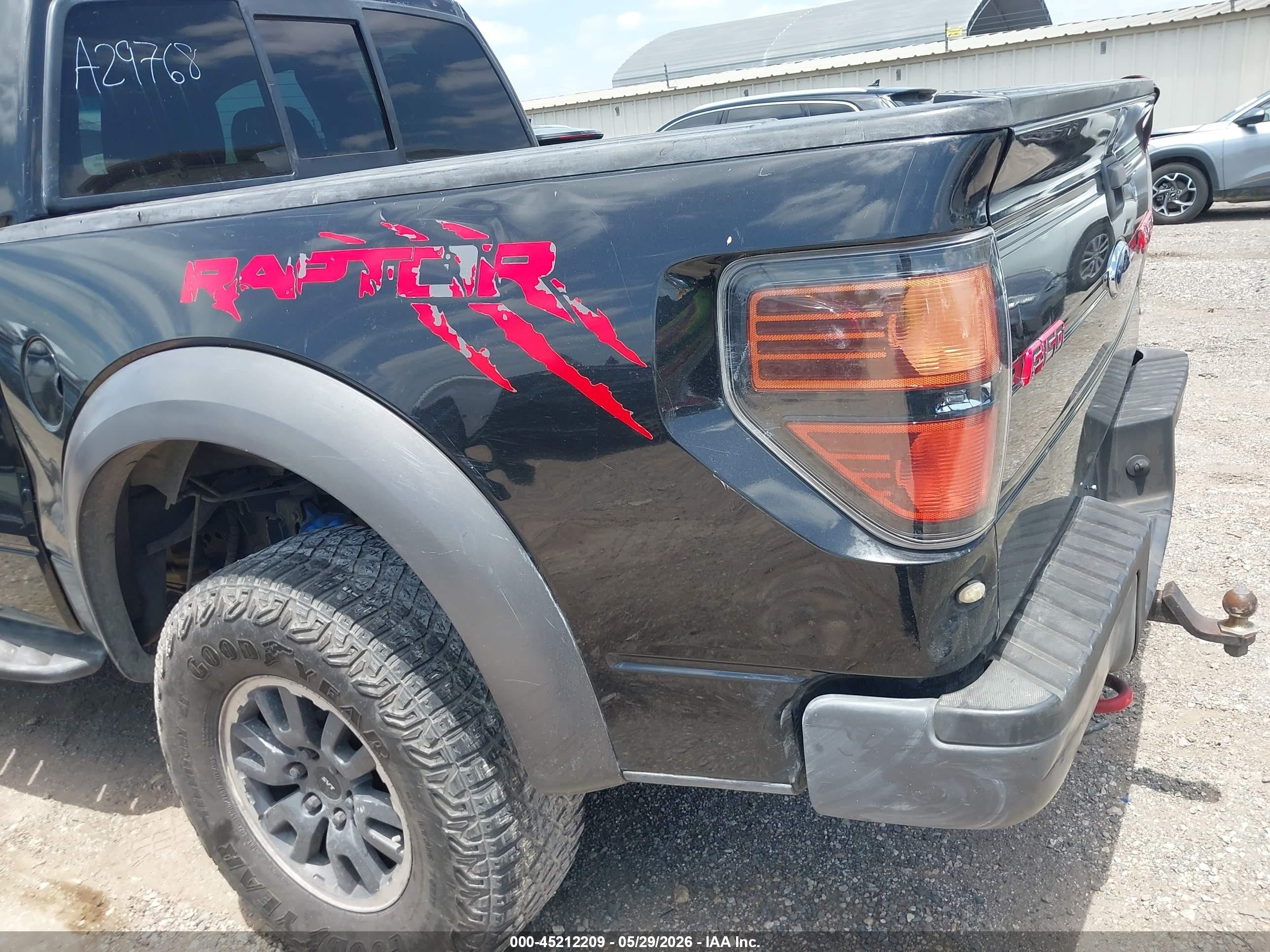 2010 Ford F-150 Svt Raptor Black vin: 1FTEX1EV4AFA29768