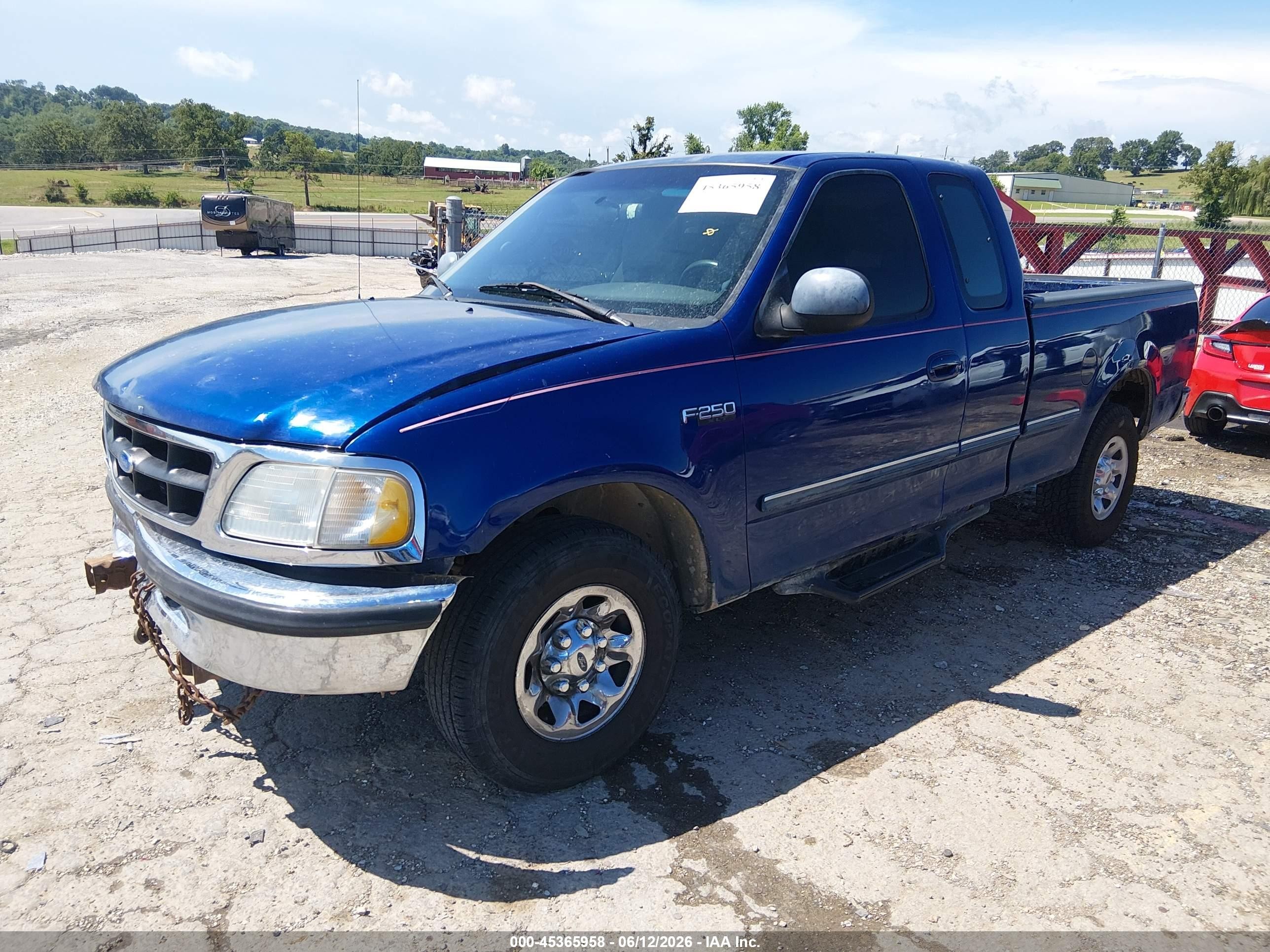 1997 Ford F-250 Standard Lariat/standard/xl/xlt Синий vin: 1FTEX2761VKD32242