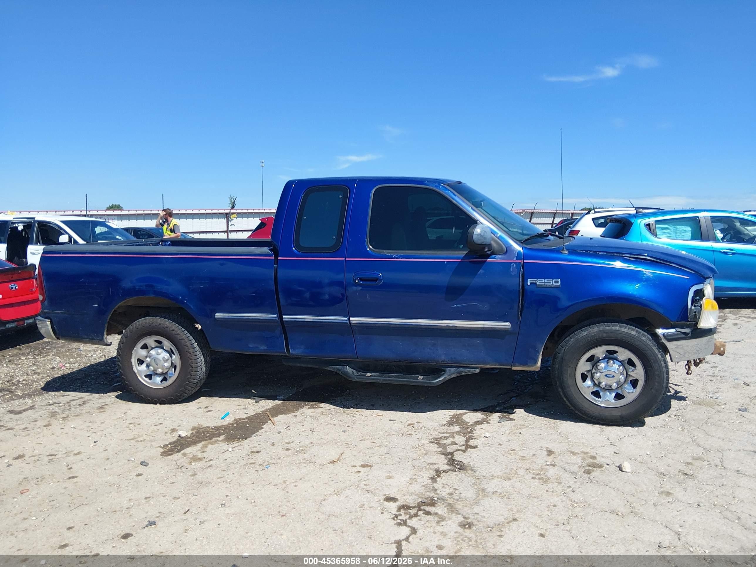 1997 Ford F-250 Standard Lariat/standard/xl/xlt Синий vin: 1FTEX2761VKD32242