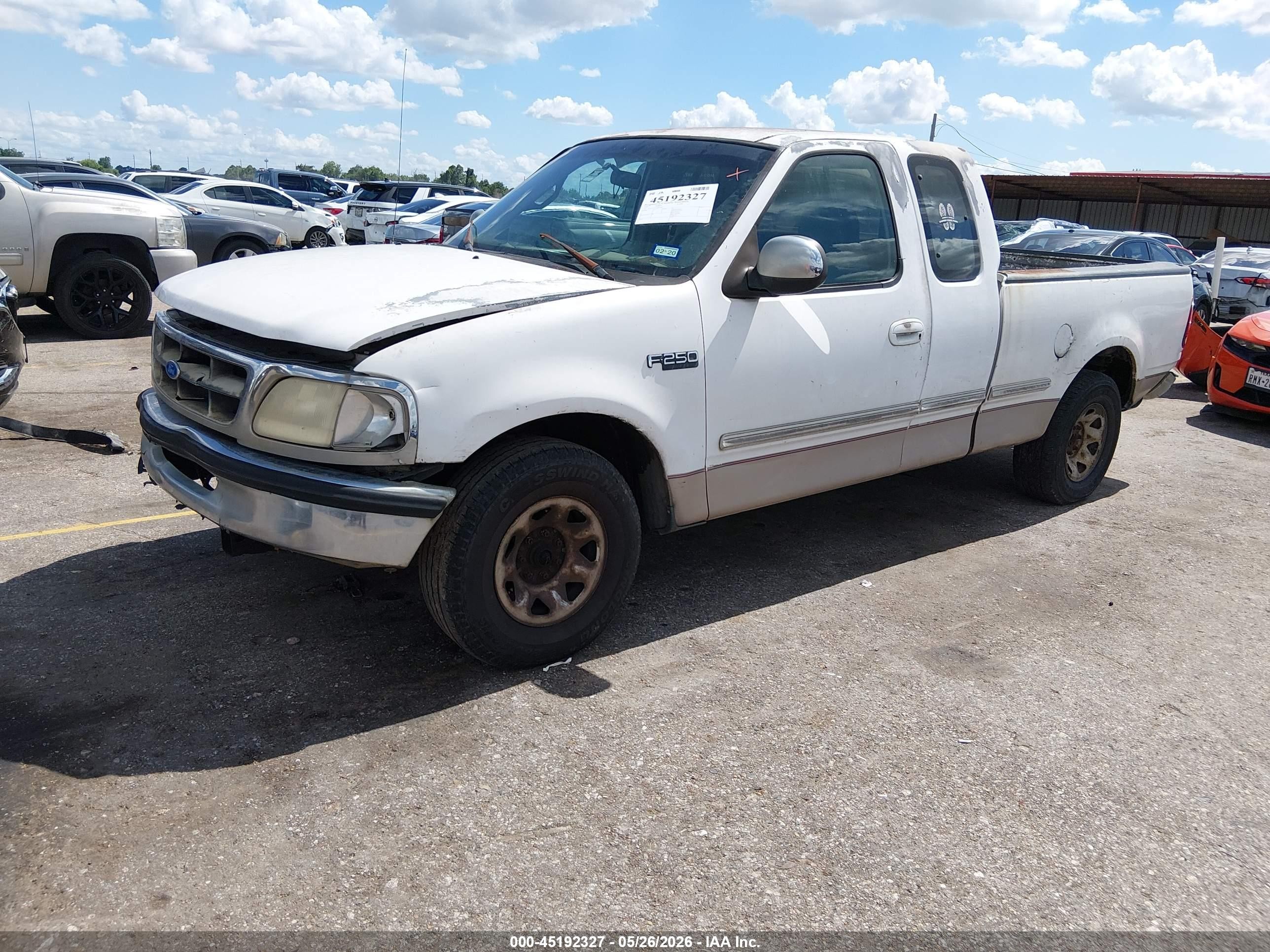 1997 Ford F-250 Lariat/standard/xl/xlt White vin: 1FTEX27L2VKB87346
