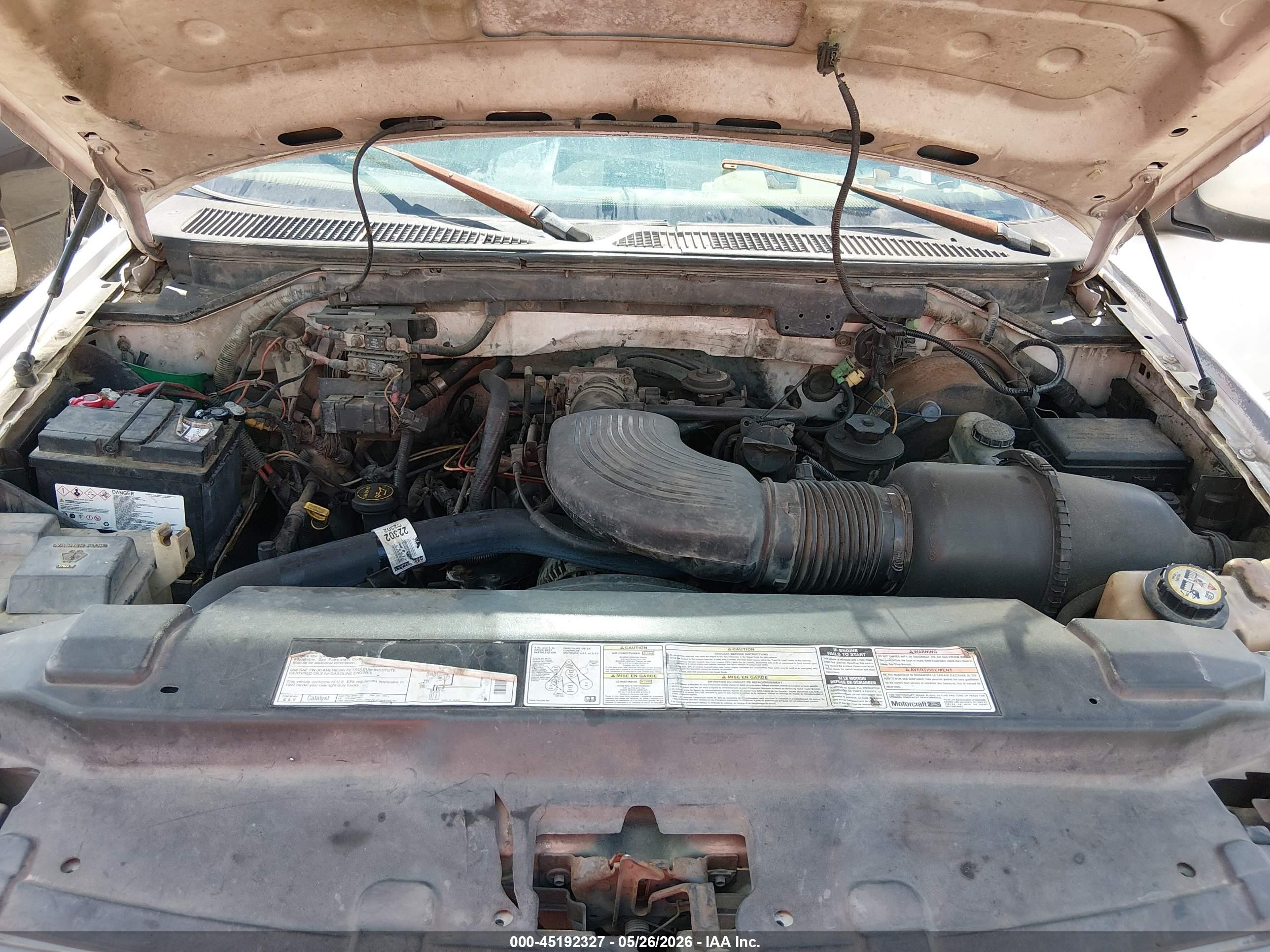 1997 Ford F-250 Lariat/standard/xl/xlt White vin: 1FTEX27L2VKB87346