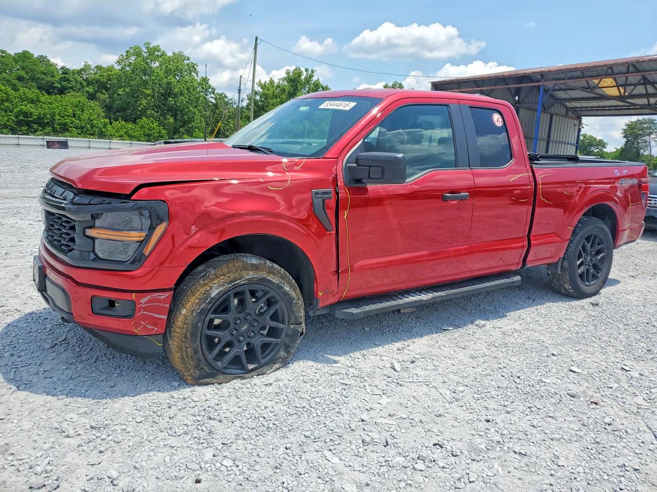 2024 Ford F150 Stx Красный vin: 1FTEX2LP3RKE58963