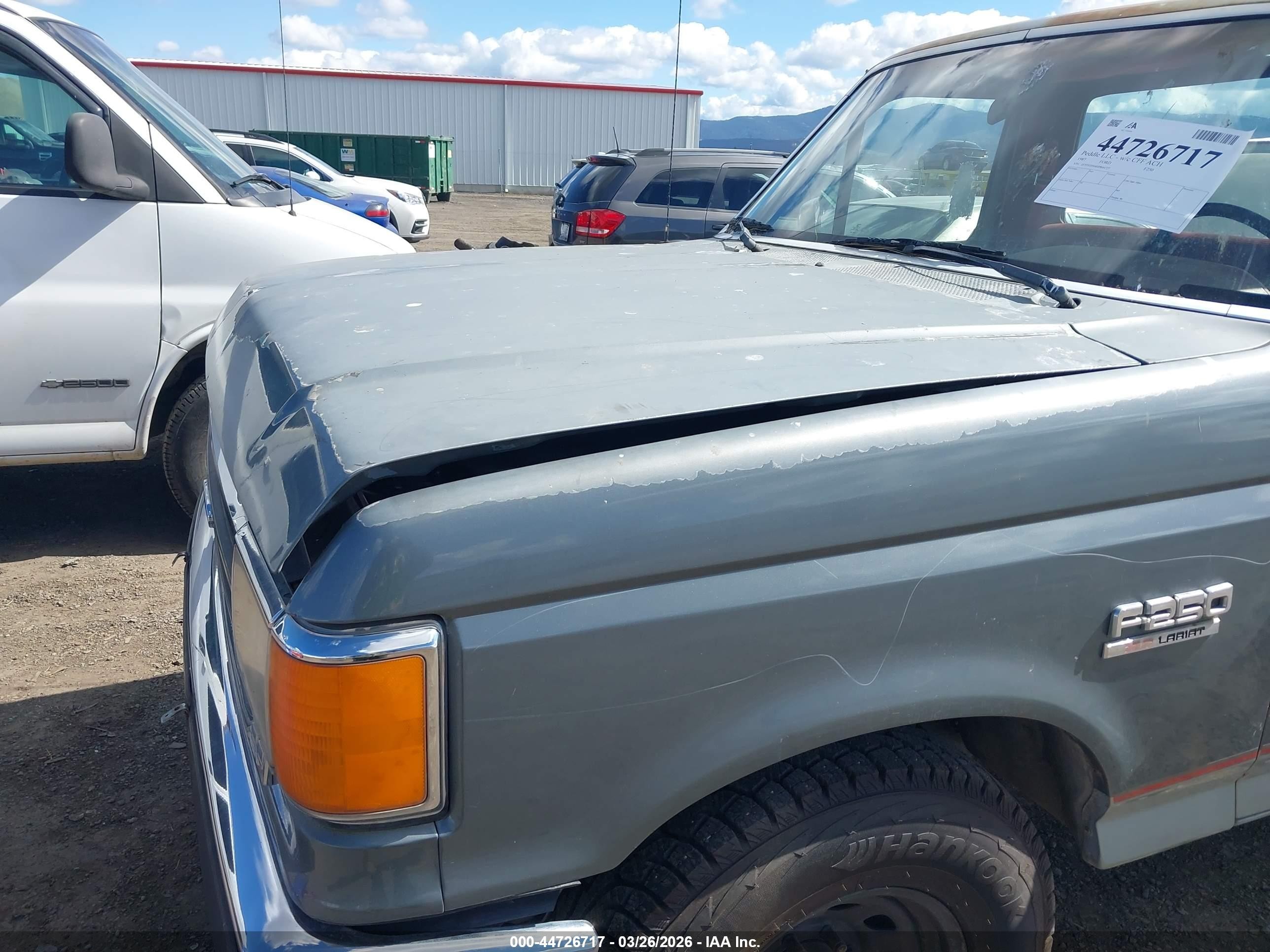 1987 Ford F250   Gray vin: 1FTFF25N4HPB44727