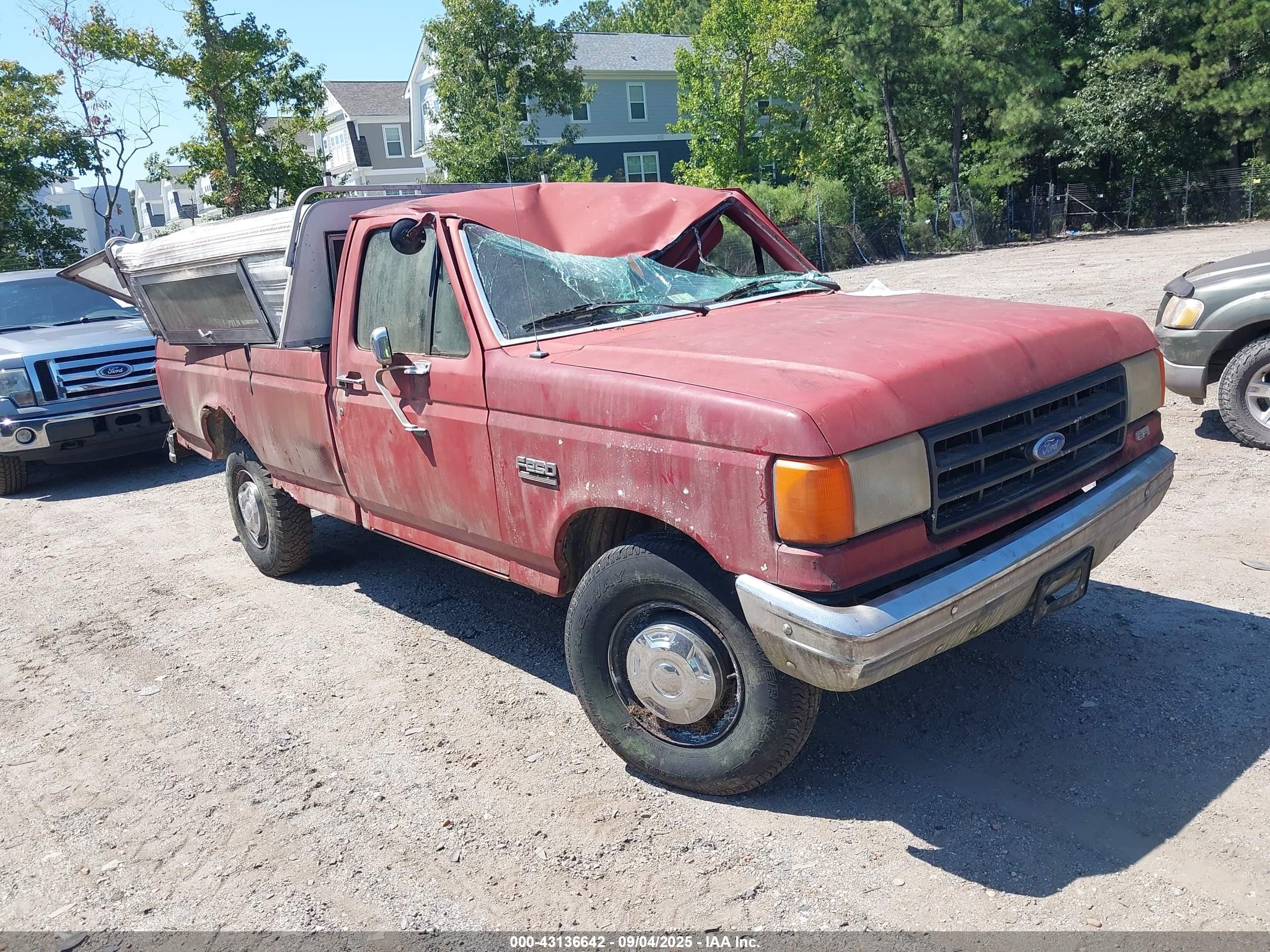 1987 Ford F250   Red vin: 1FTFF25Y3HNA00401