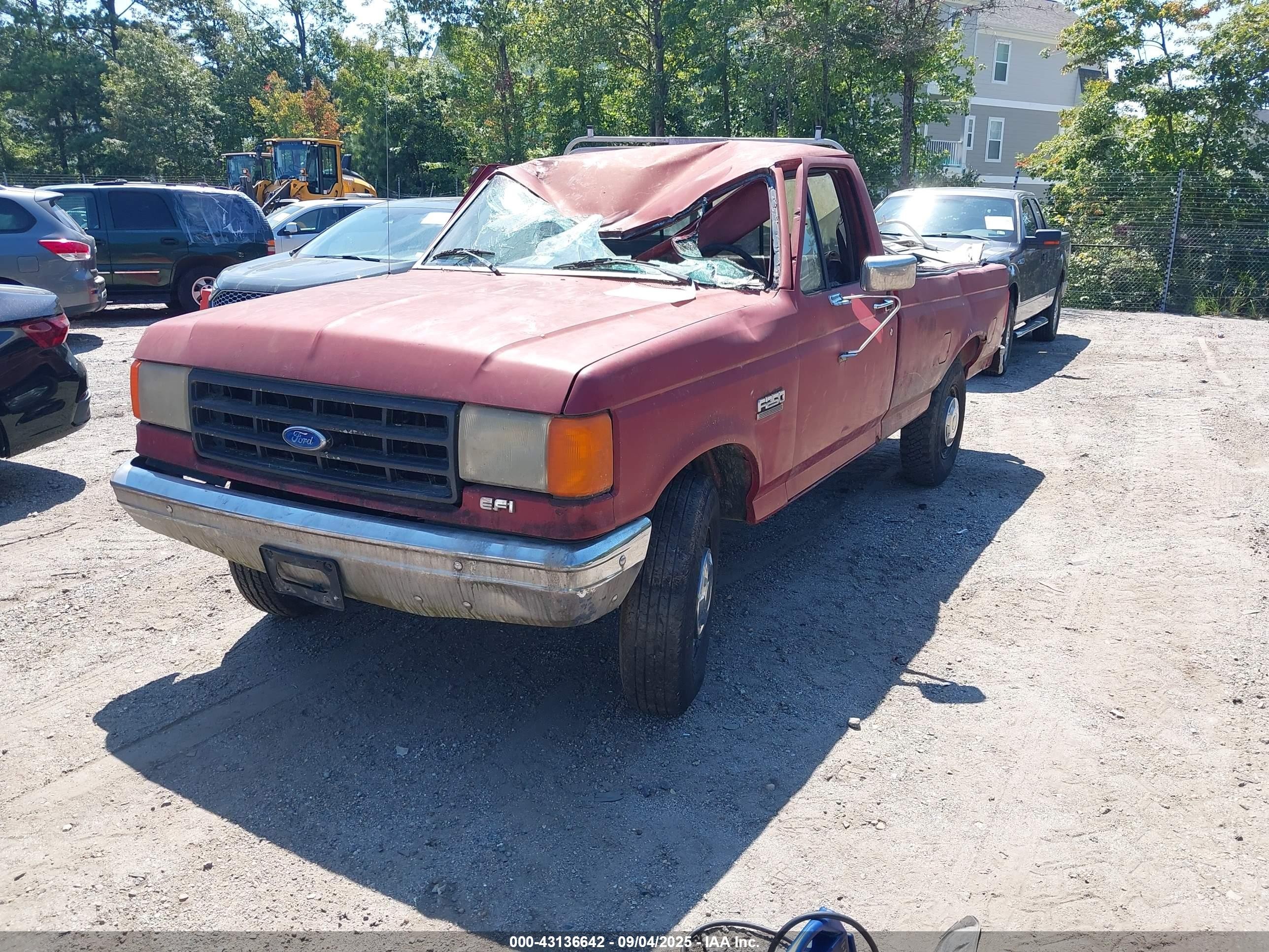 1987 Ford F250   Red vin: 1FTFF25Y3HNA00401