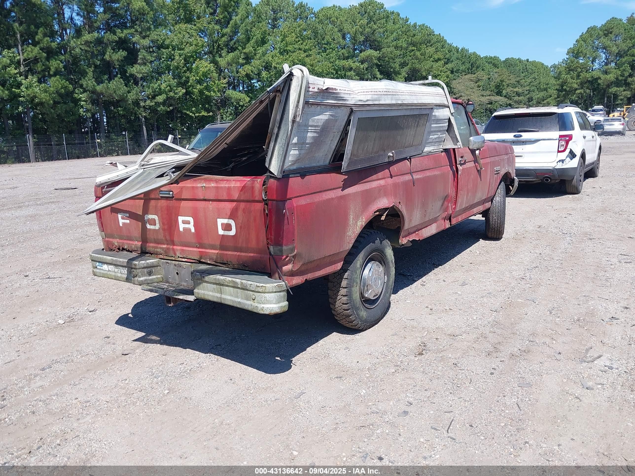 1987 Ford F250   Red vin: 1FTFF25Y3HNA00401