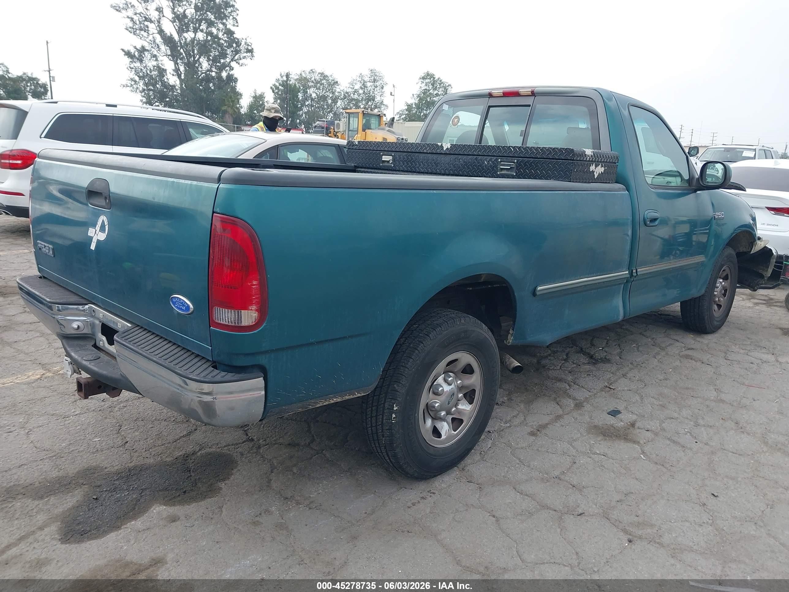 1997 Ford F-250 Lariat/standard/xl/xlt Green vin: 1FTFF2769VNC60552