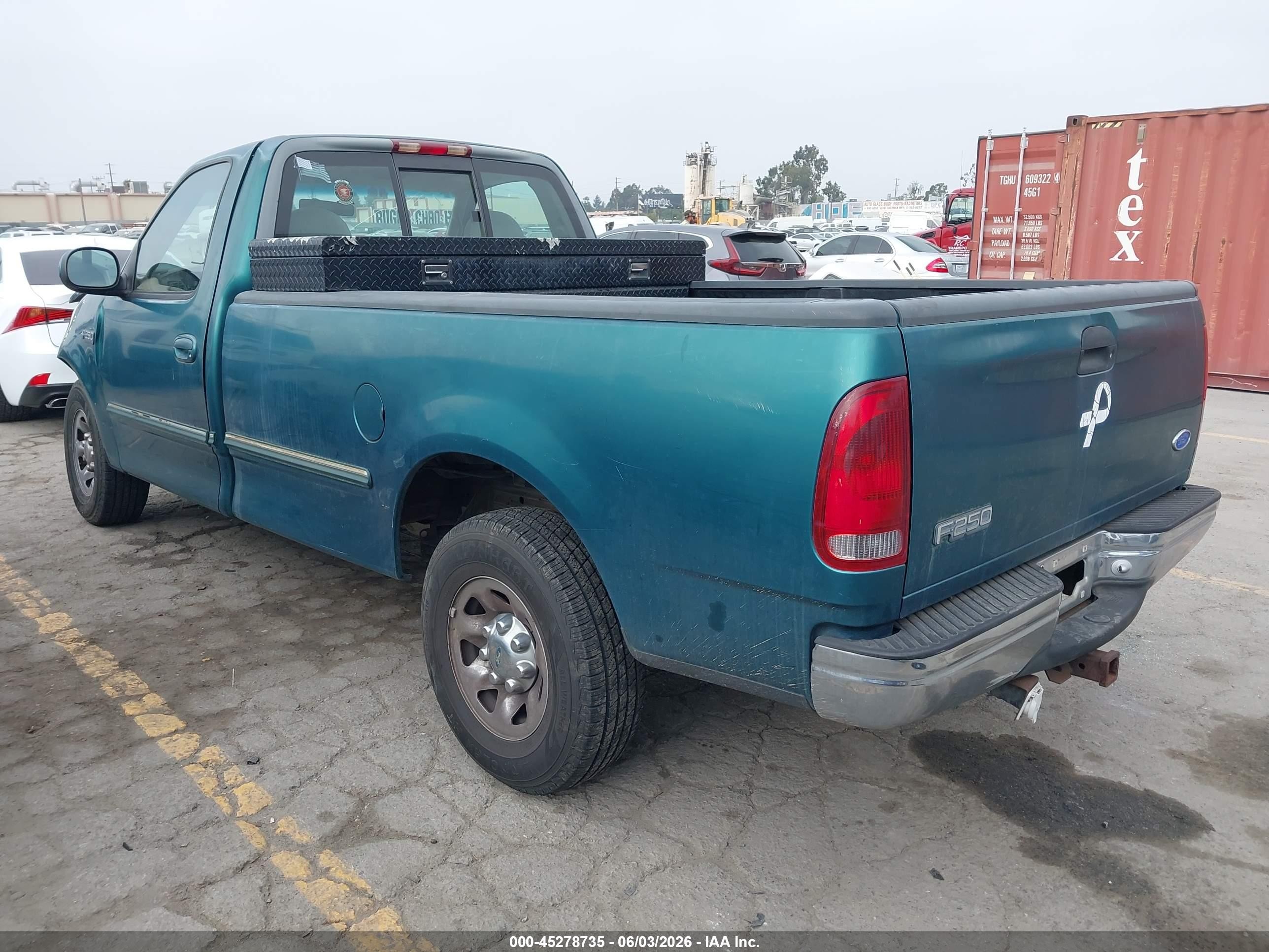 1997 Ford F-250 Lariat/standard/xl/xlt Green vin: 1FTFF2769VNC60552