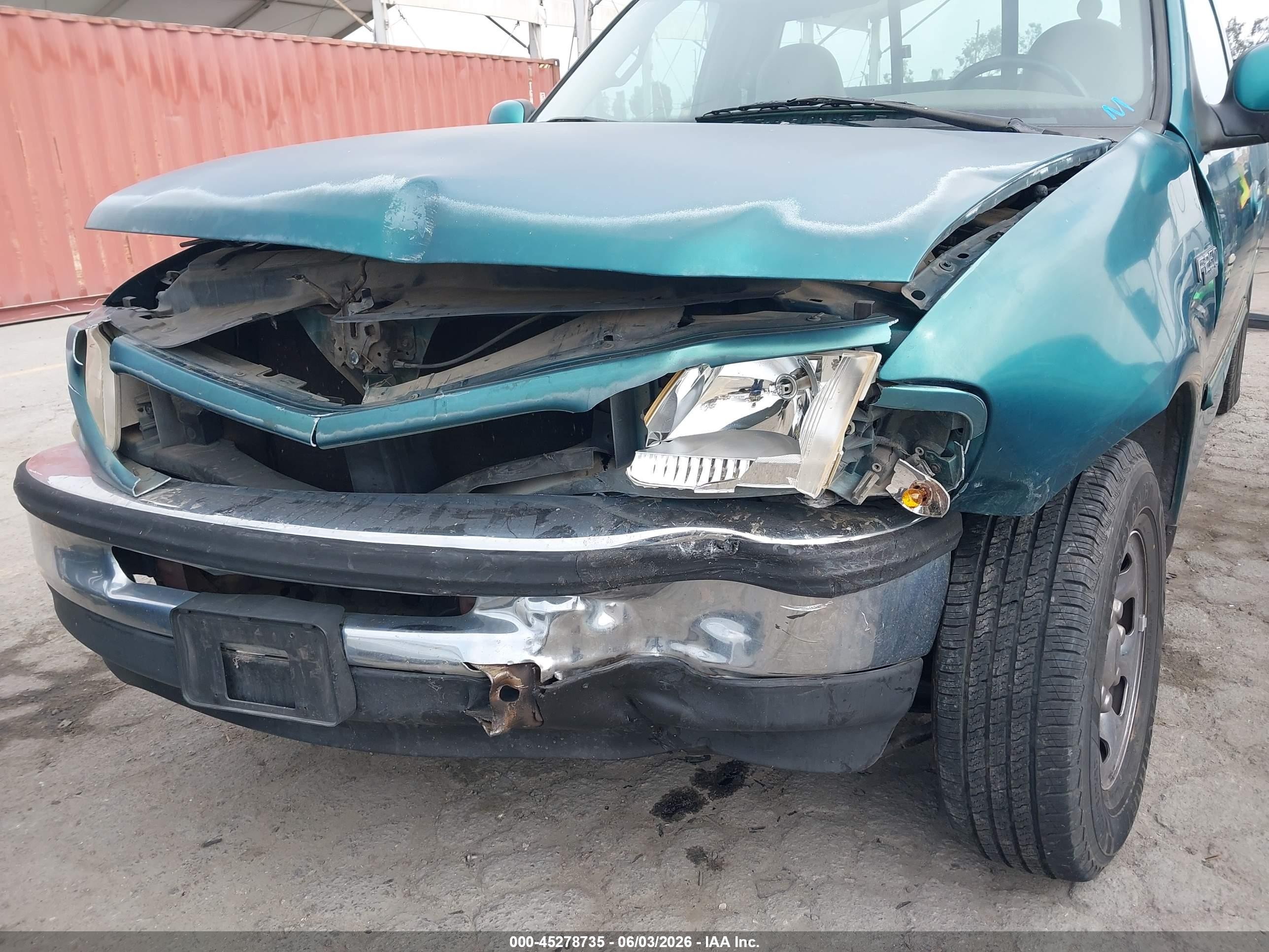 1997 Ford F-250 Lariat/standard/xl/xlt Green vin: 1FTFF2769VNC60552