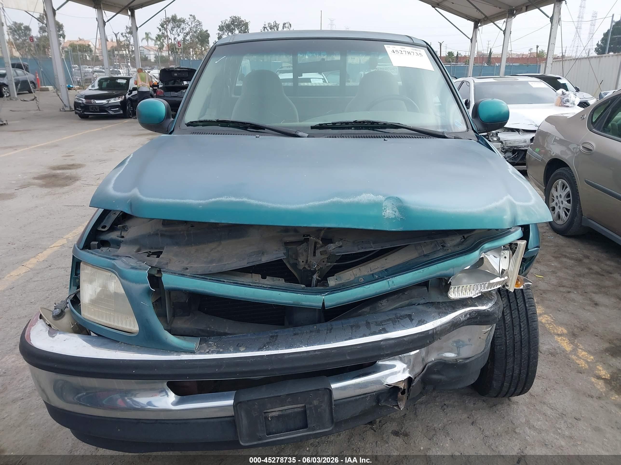 1997 Ford F-250 Lariat/standard/xl/xlt Green vin: 1FTFF2769VNC60552