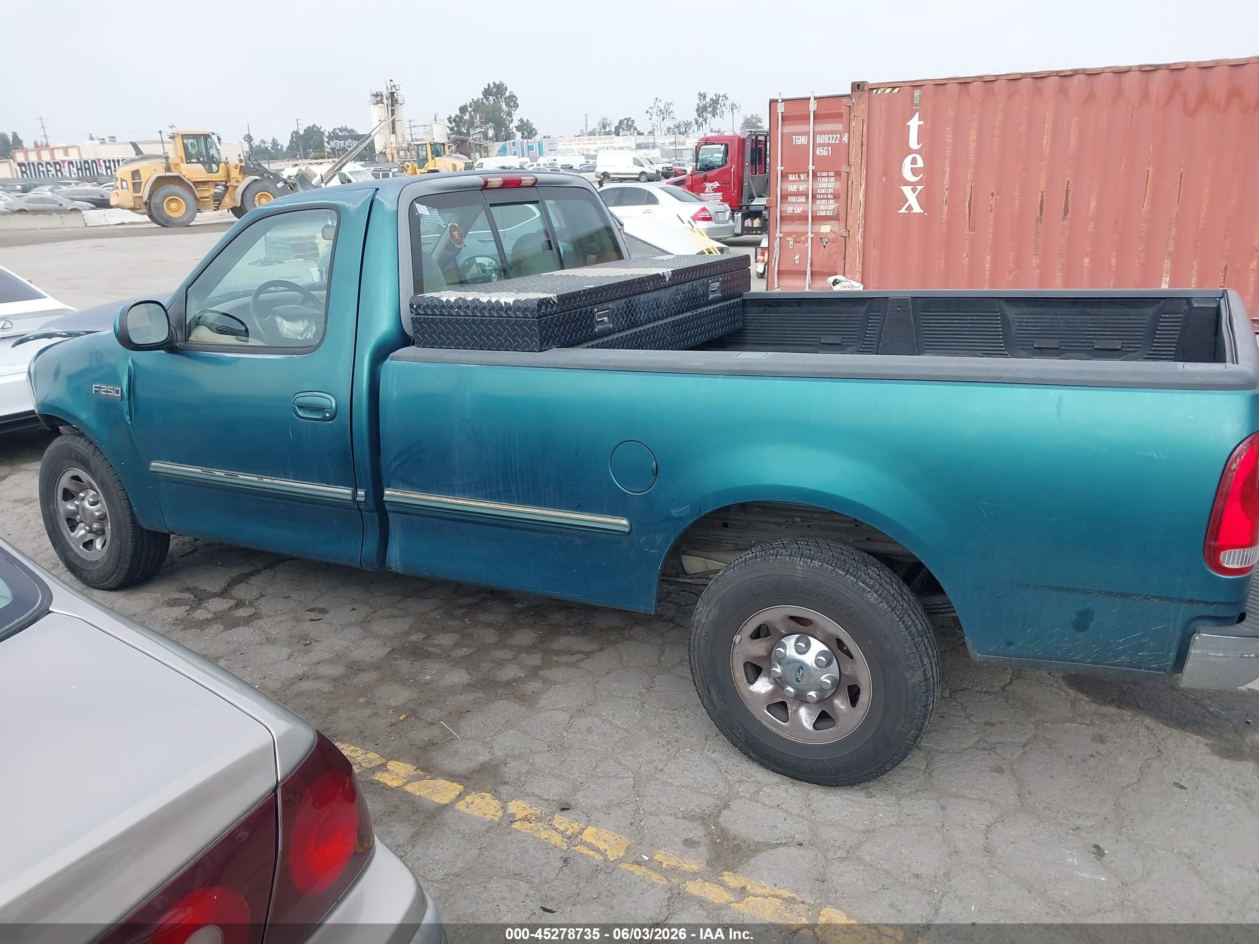 1997 Ford F-250 Lariat/standard/xl/xlt Green vin: 1FTFF2769VNC60552