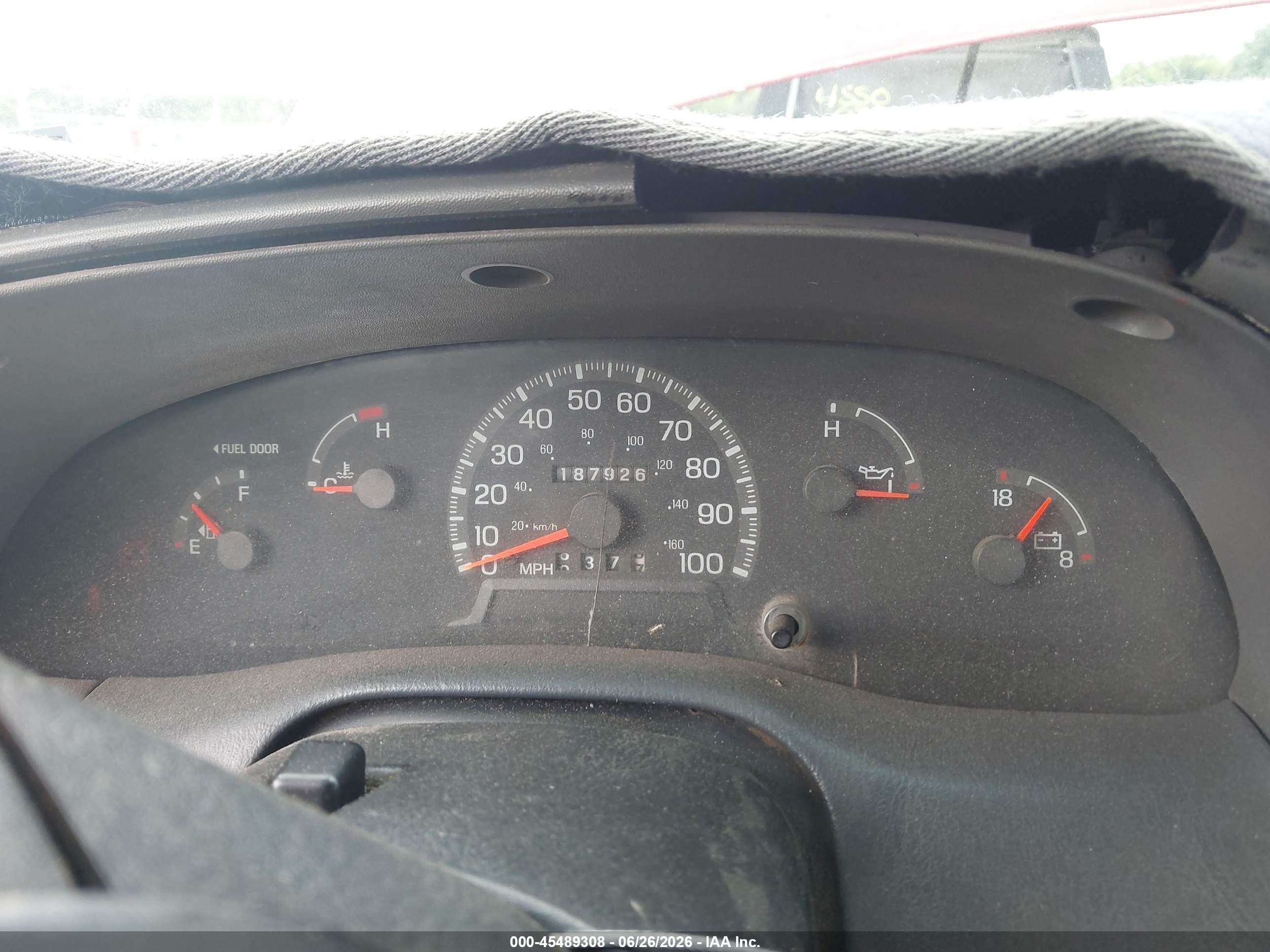 1997 Ford F-250 Standard Lariat/standard/xl/xlt Red vin: 1FTFF2862VNB56614
