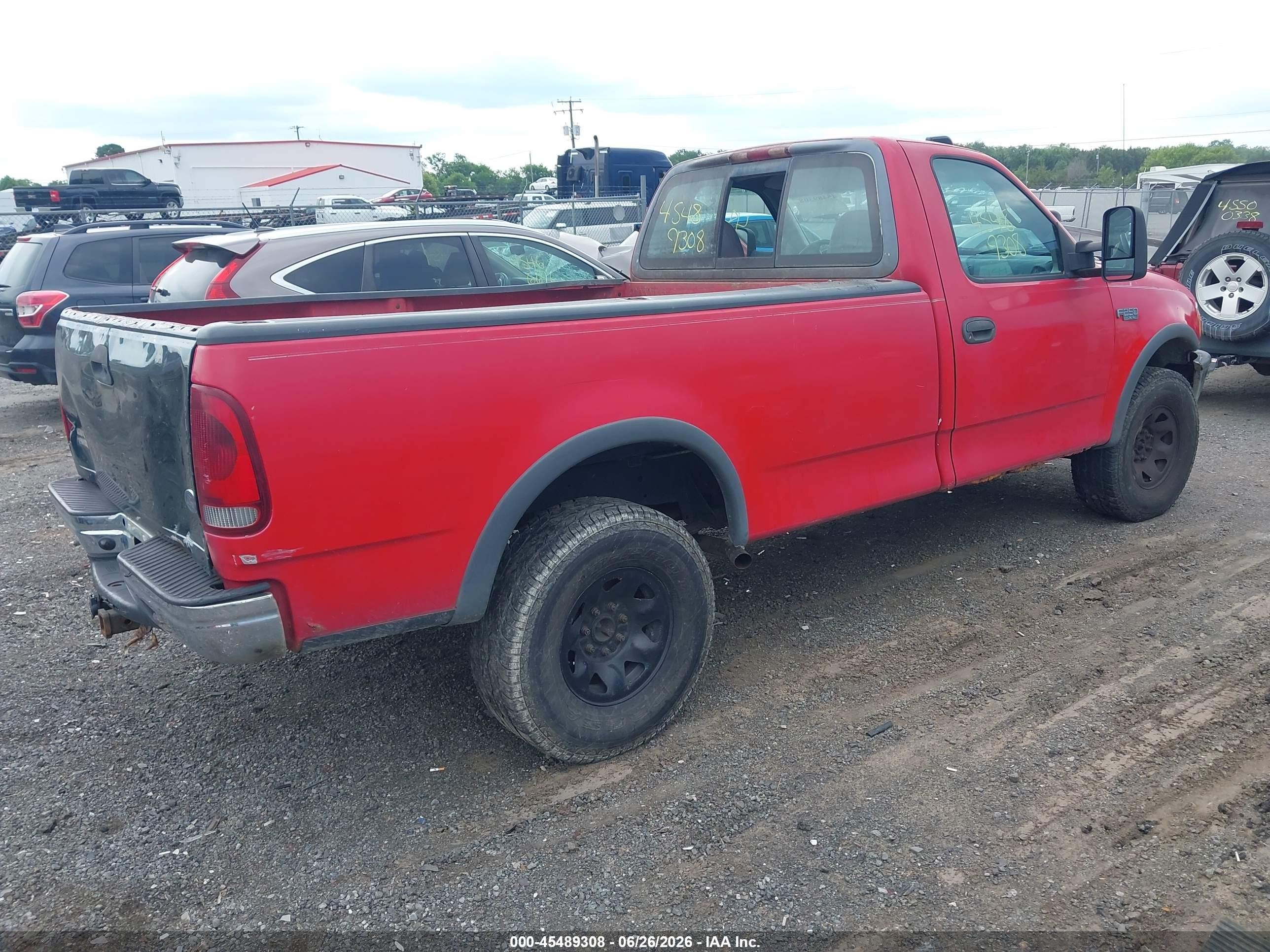 1997 Ford F-250 Standard Lariat/standard/xl/xlt Red vin: 1FTFF2862VNB56614