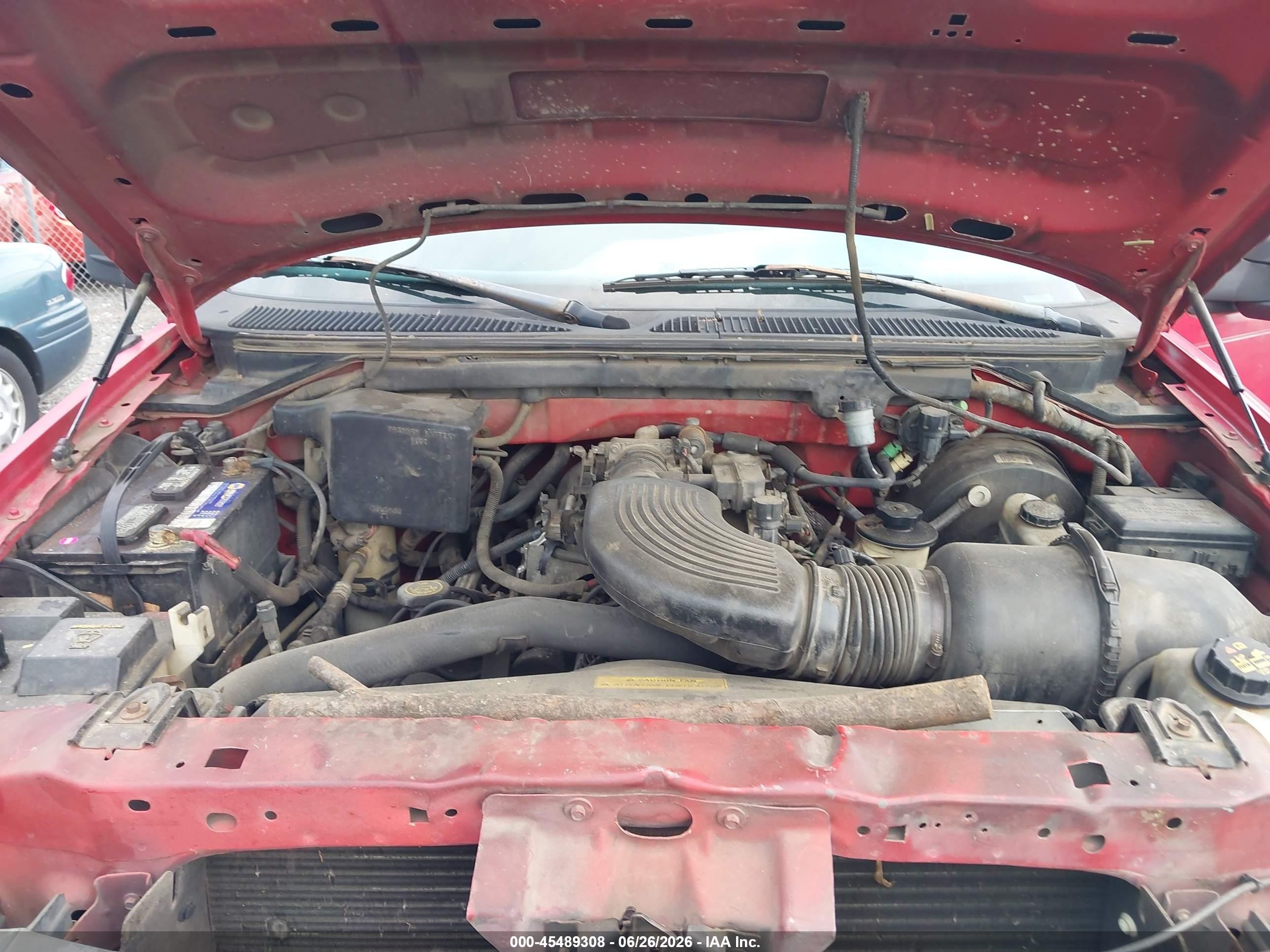 1997 Ford F-250 Standard Lariat/standard/xl/xlt Red vin: 1FTFF2862VNB56614
