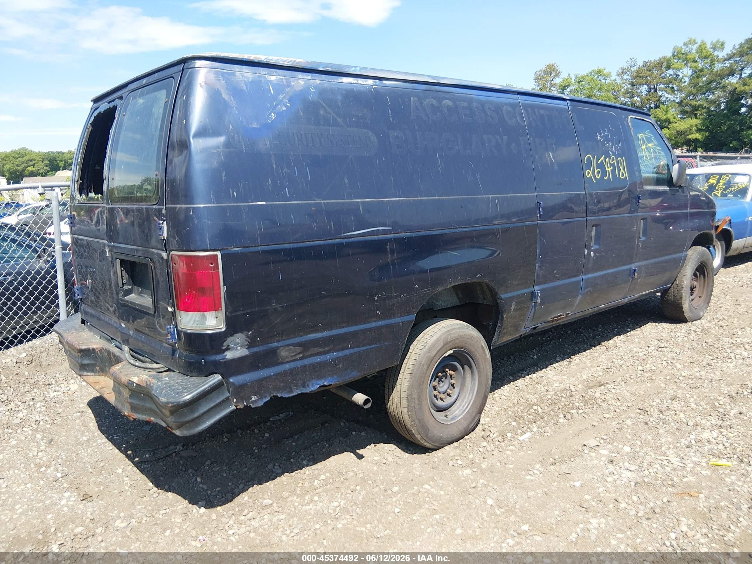 1995 Ford Econoline E250 Super Duty Van Dark Blue vin: 1FTFS24Y2SHC01354