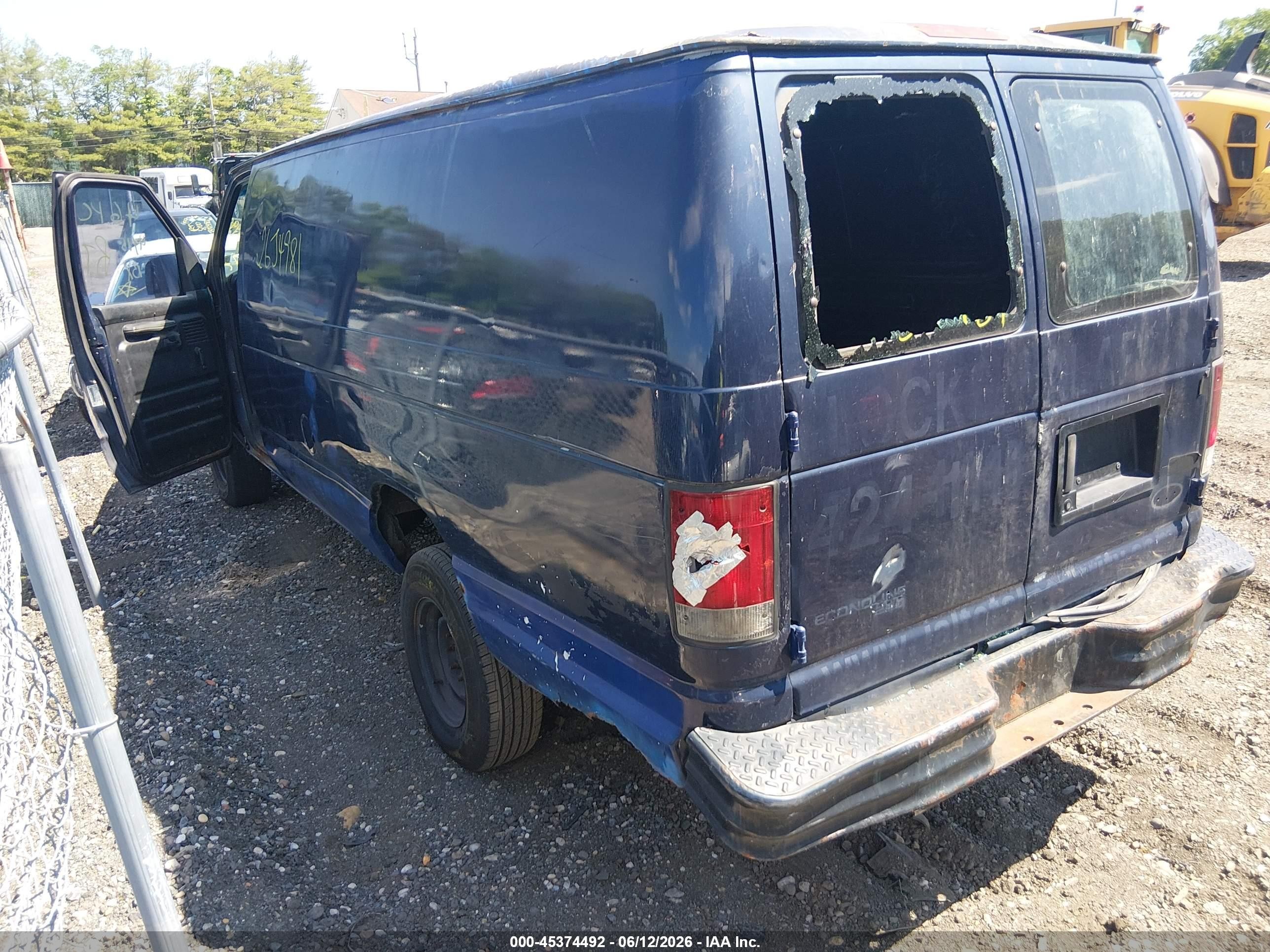 1995 Ford Econoline E250 Super Duty Van Dark Blue vin: 1FTFS24Y2SHC01354