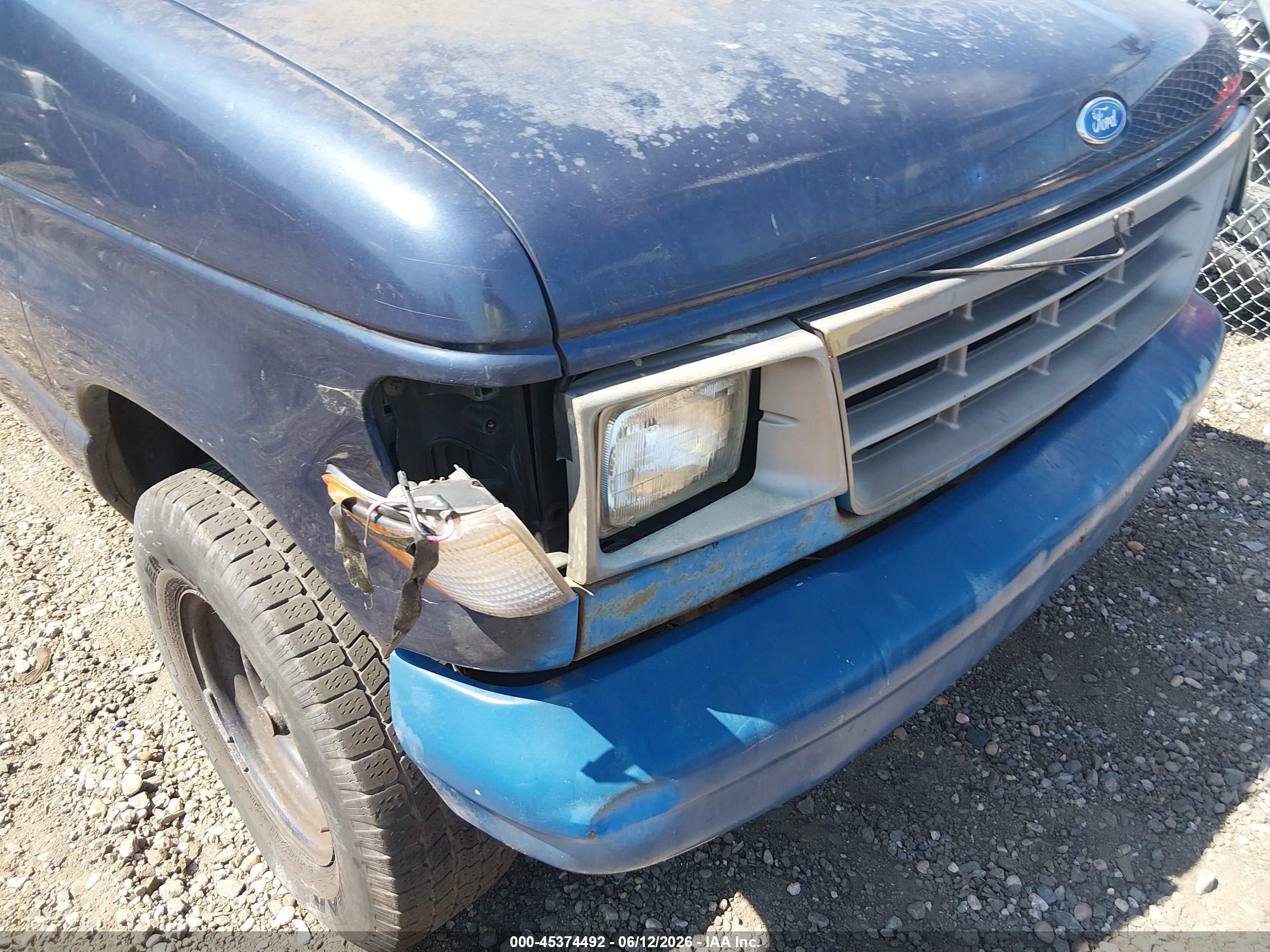 1995 Ford Econoline E250 Super Duty Van Dark Blue vin: 1FTFS24Y2SHC01354