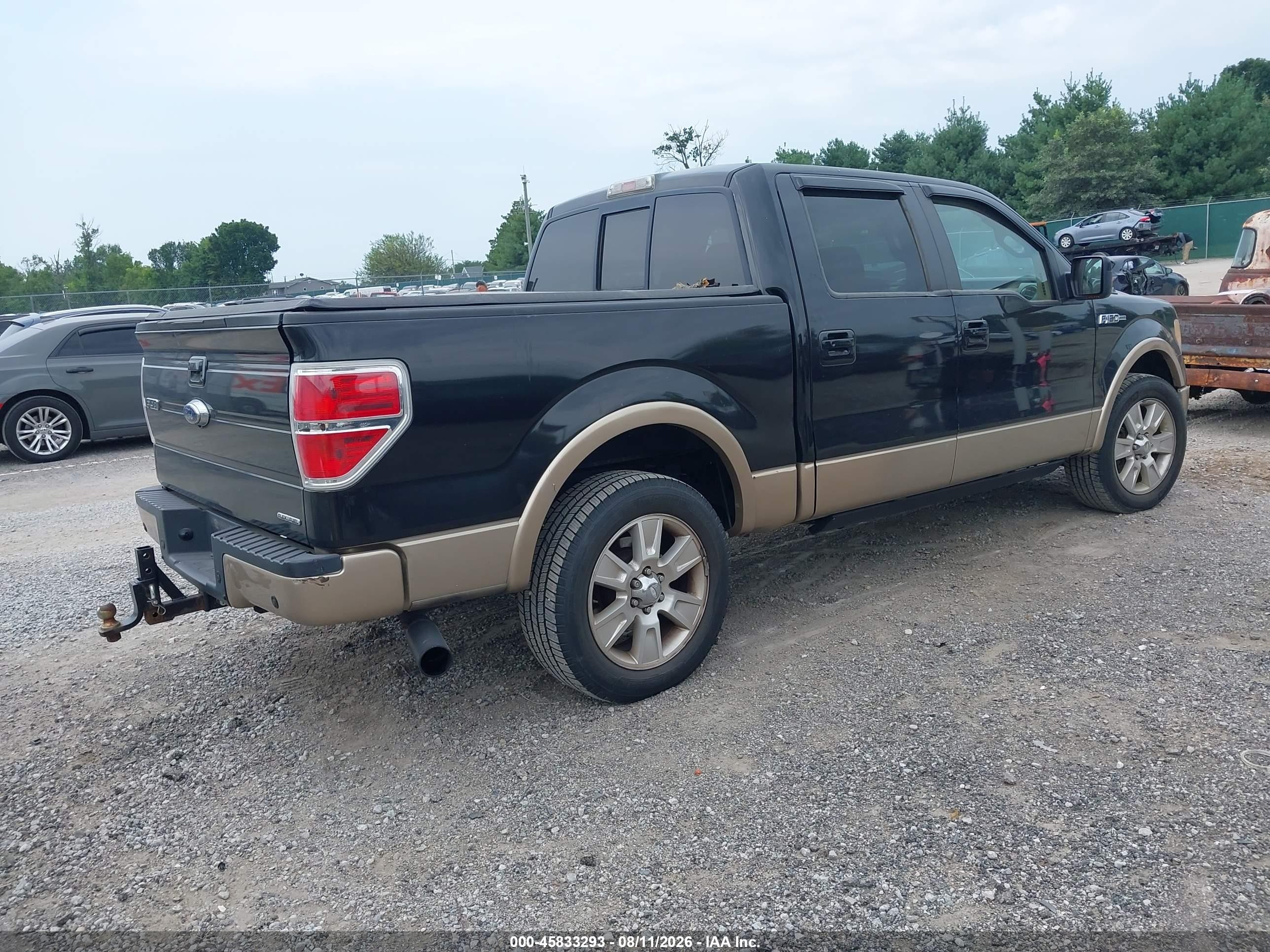 2011 Ford F-150 Lariat Black vin: 1FTFW1CF0BFA40397