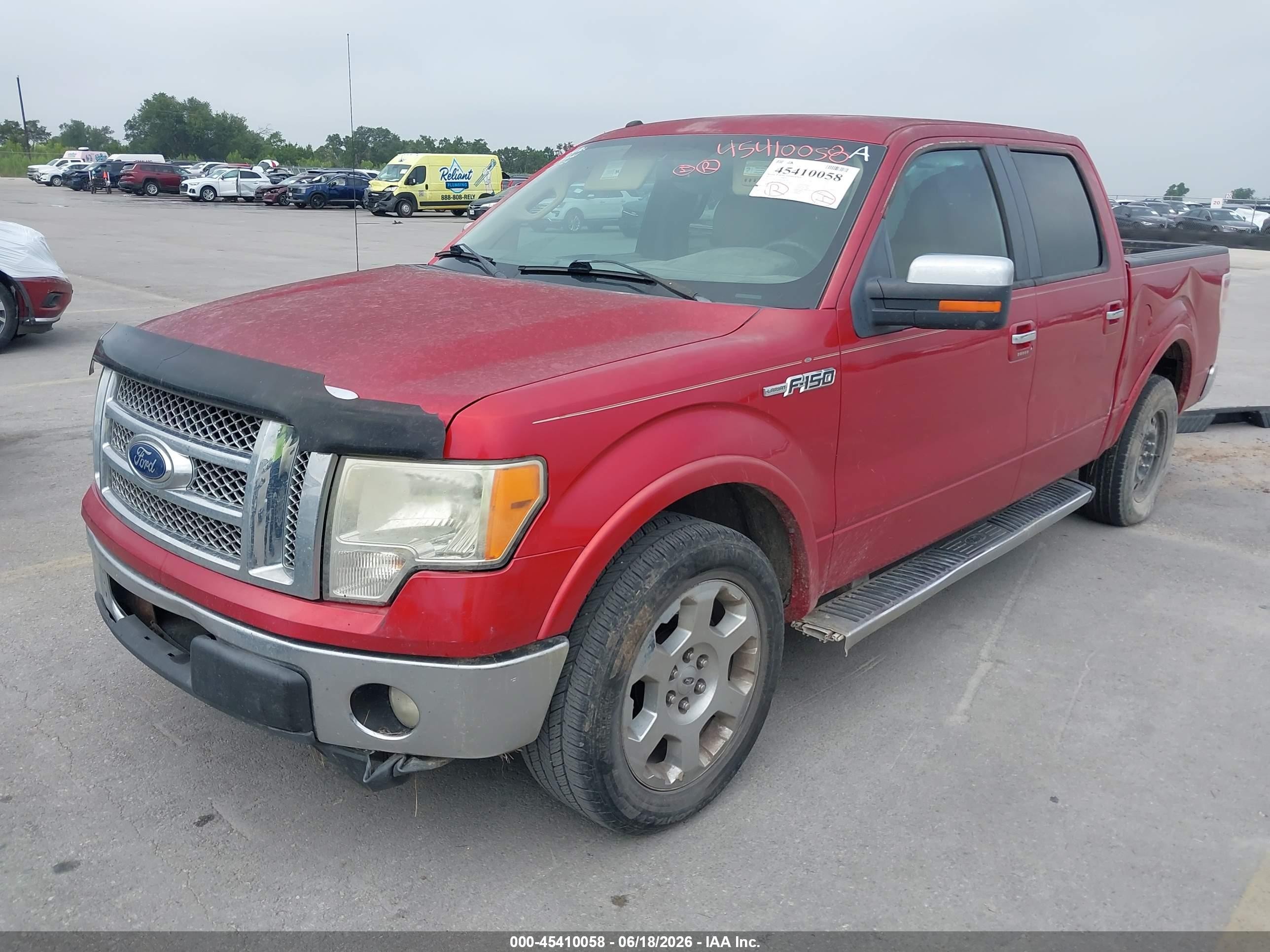 2011 Ford F-150 Lariat Red vin: 1FTFW1CF0BKD40769
