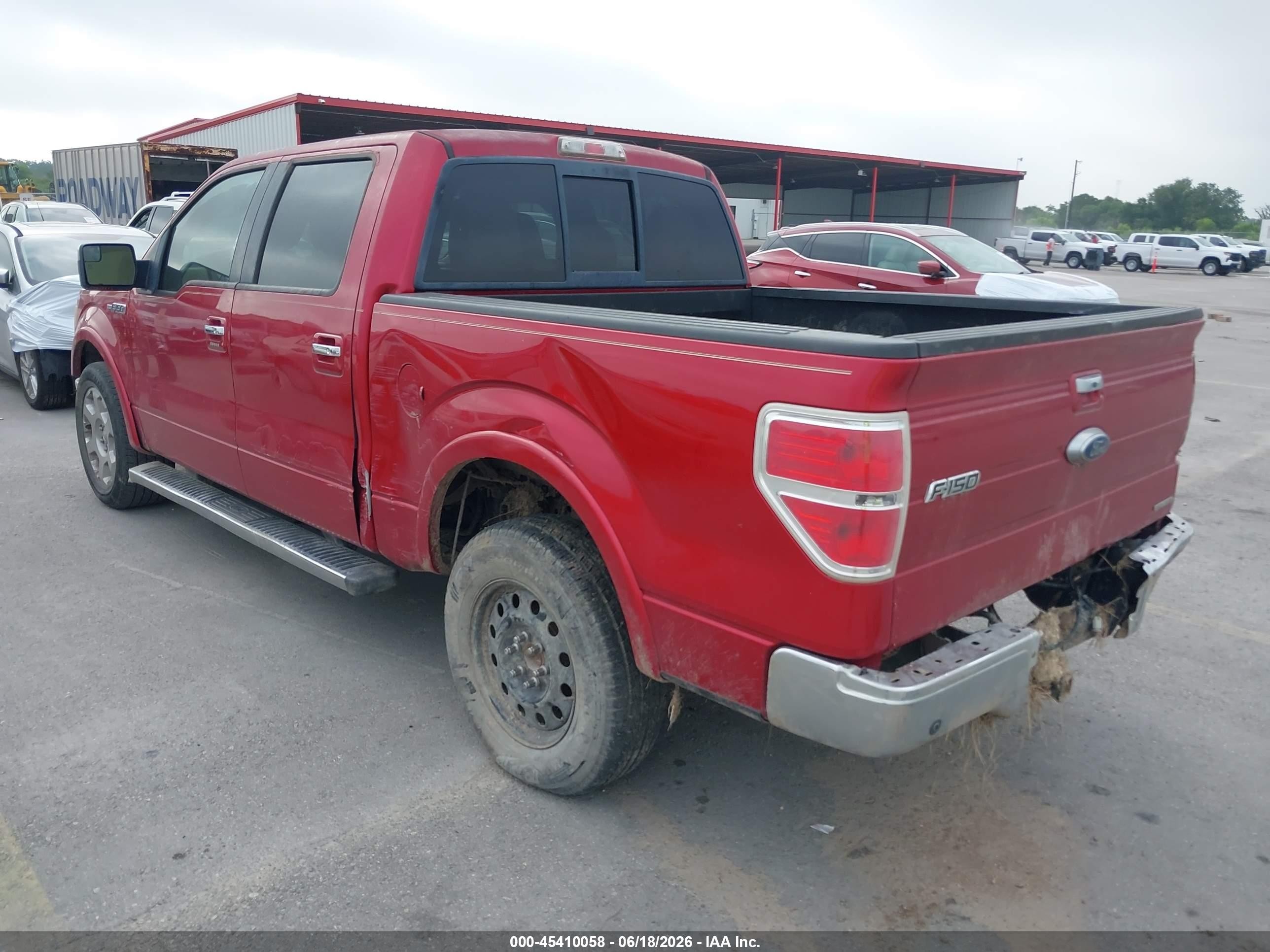 2011 Ford F-150 Lariat Red vin: 1FTFW1CF0BKD40769