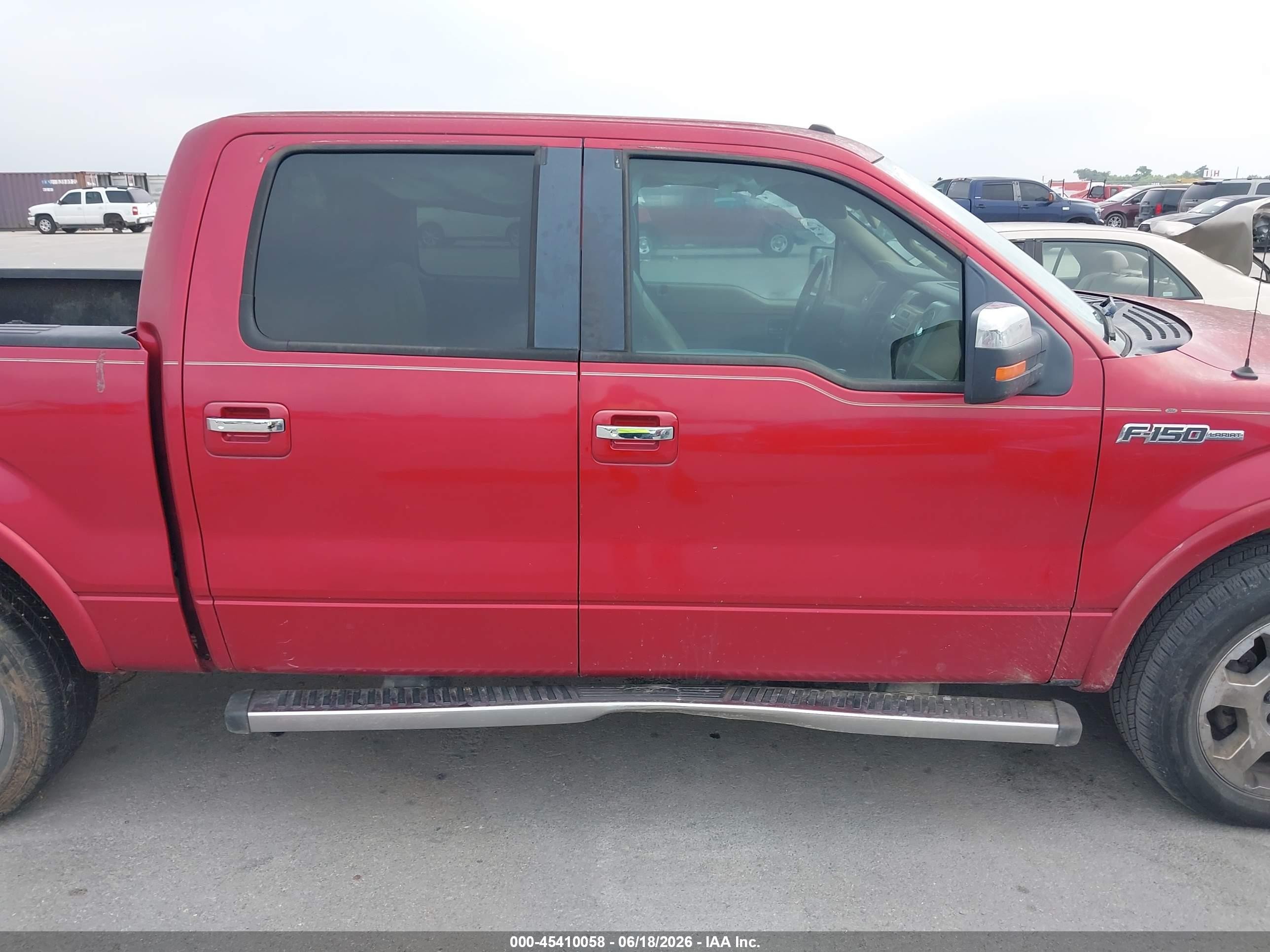 2011 Ford F-150 Lariat Red vin: 1FTFW1CF0BKD40769