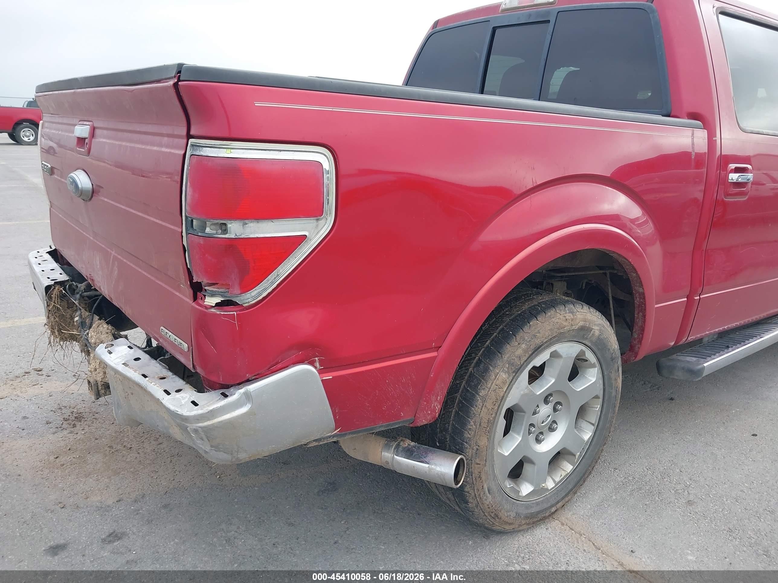 2011 Ford F-150 Lariat Red vin: 1FTFW1CF0BKD40769