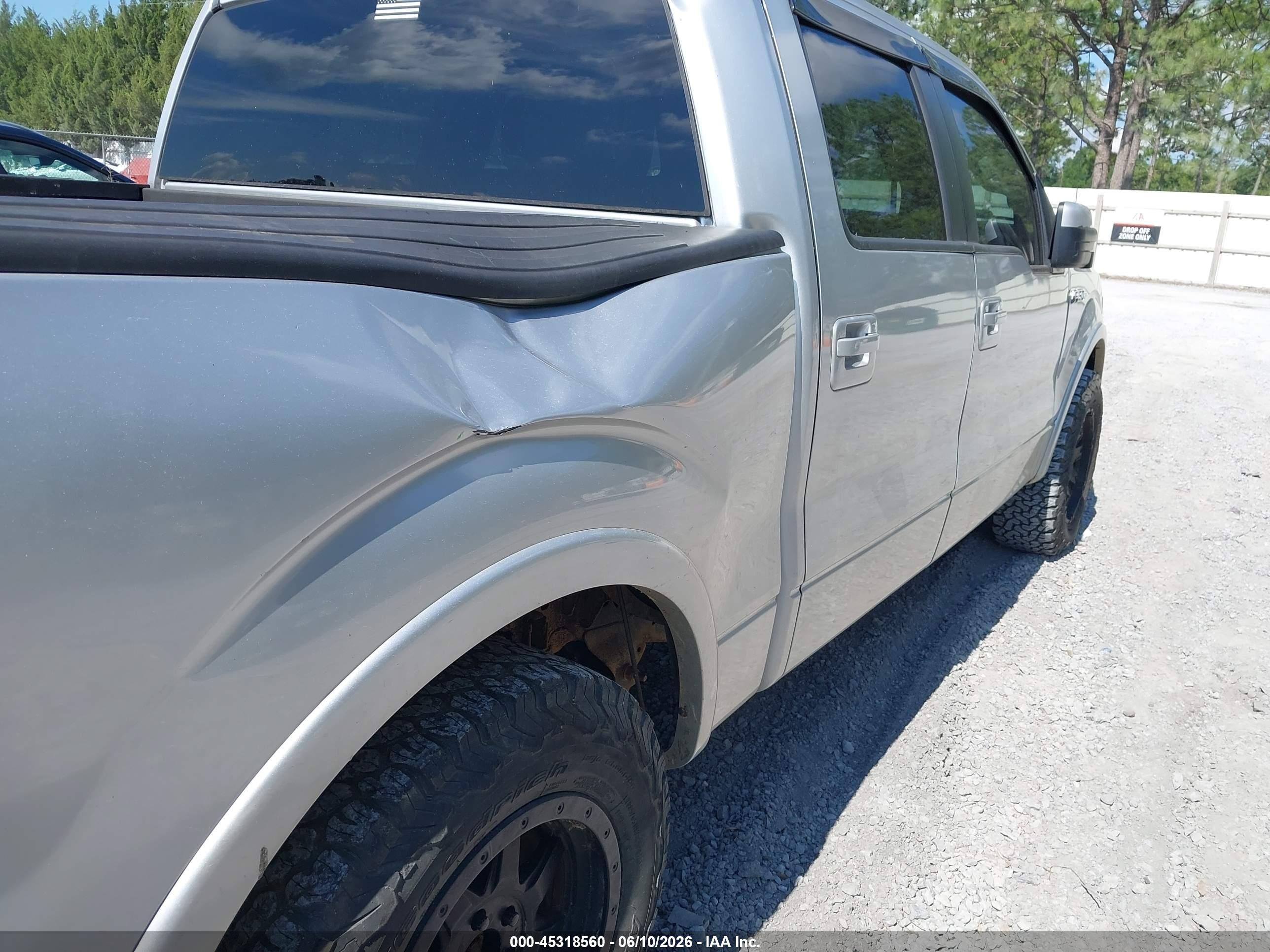 2012 Ford F-150 Fx2 Silver vin: 1FTFW1CF0CFC69504