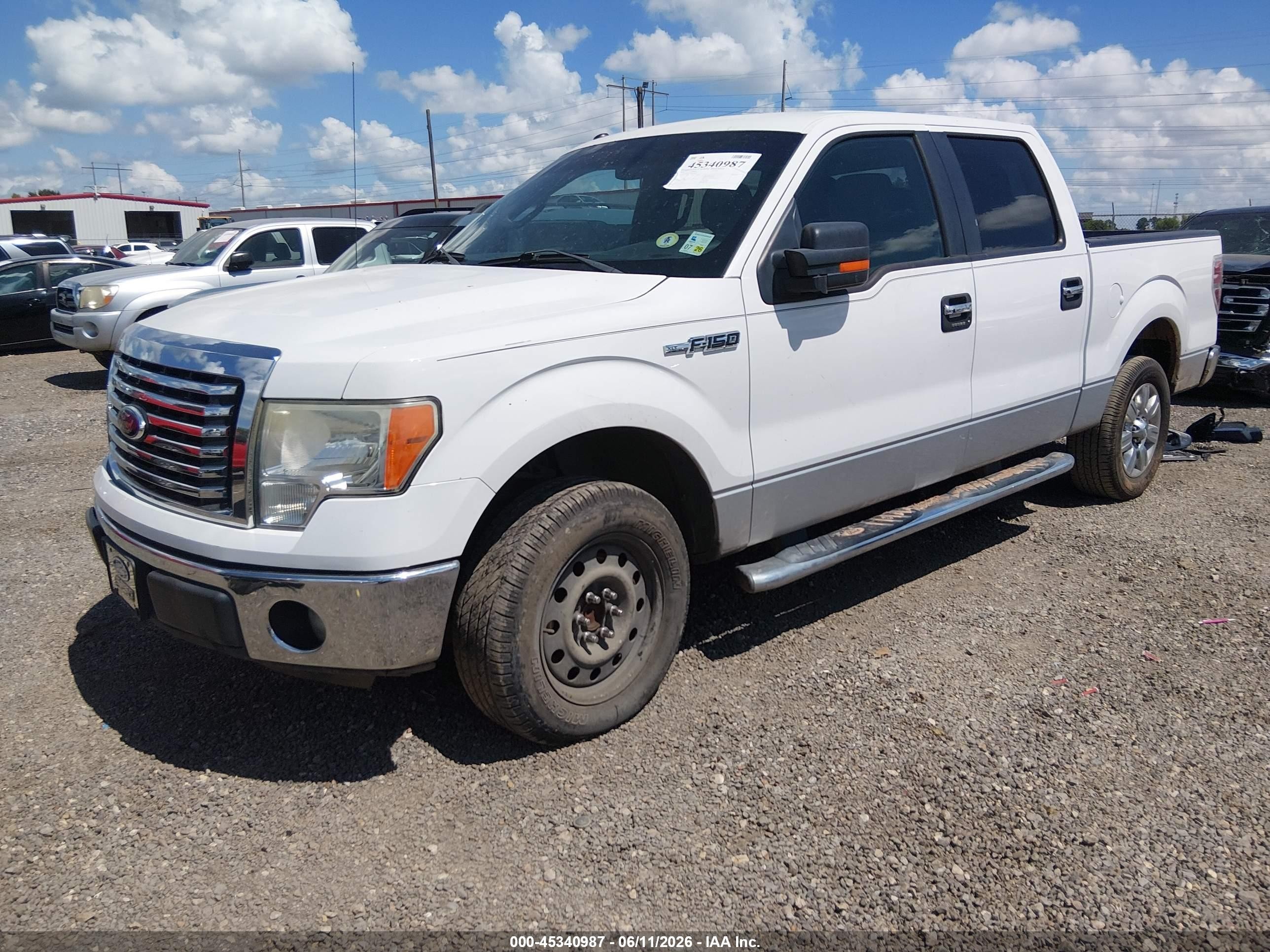 2011 Ford F-150 Xlt White vin: 1FTFW1CF1BFD34133