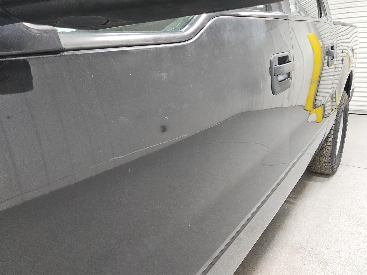 2013 Ford F150 Supercrew Black vin: 1FTFW1CF1DFA64663 Damage: Left Front Door, Heavy Scratch, > 12 Inches