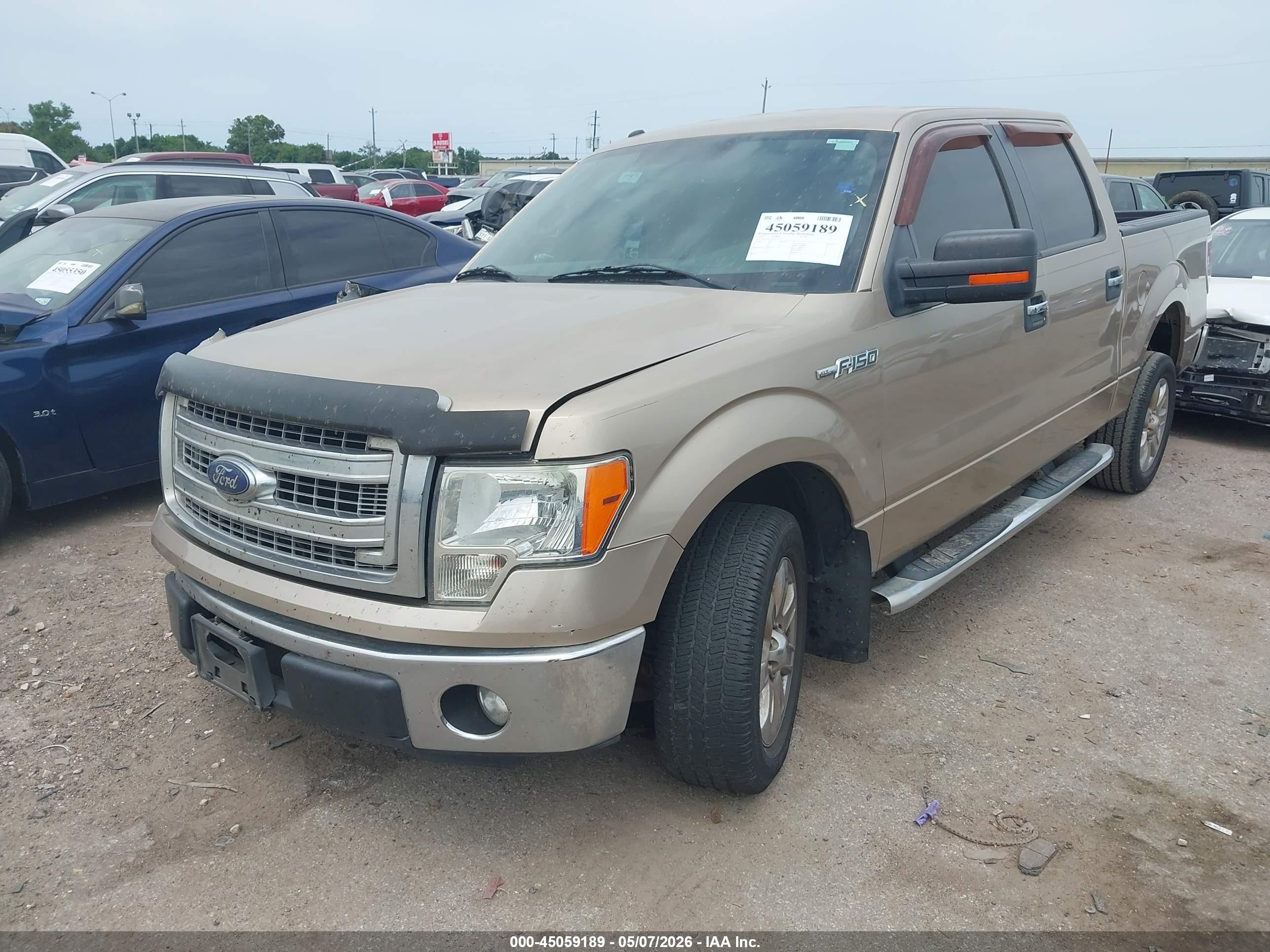 2013 Ford F-150 Xlt Beige vin: 1FTFW1CF1DFC71151