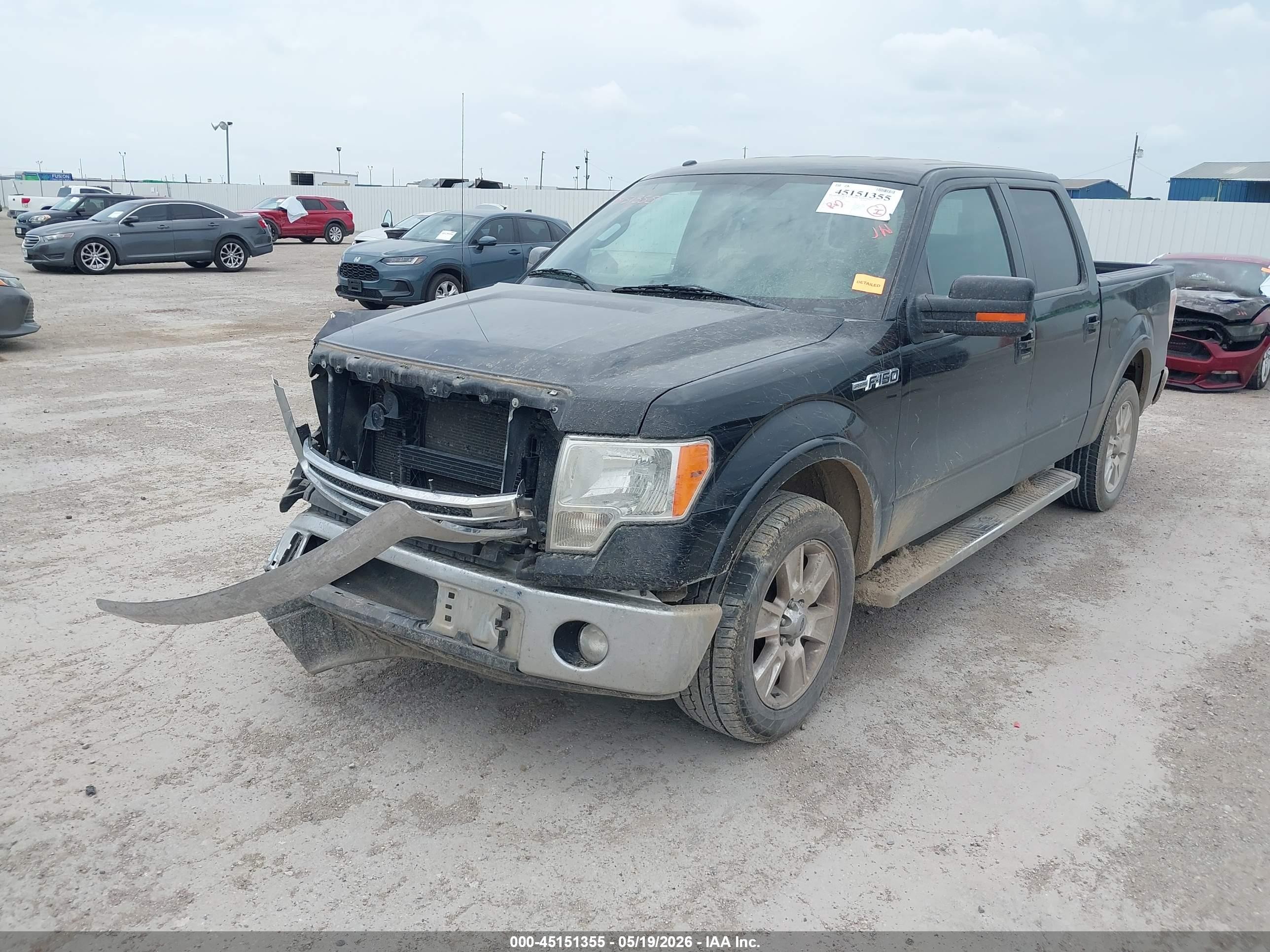 2013 Ford F-150 Lariat Black vin: 1FTFW1CF1DKF19325