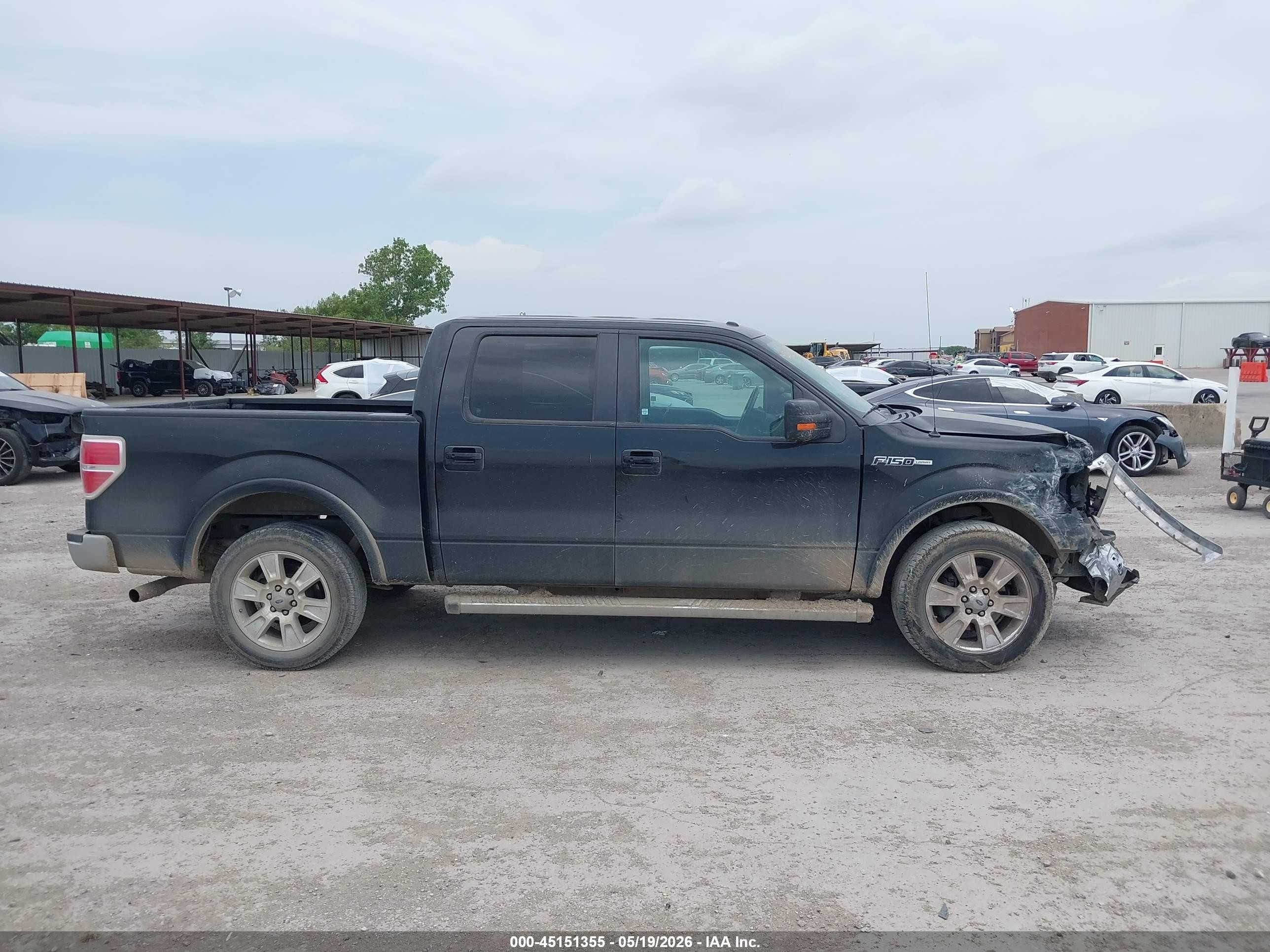 2013 Ford F-150 Lariat Black vin: 1FTFW1CF1DKF19325