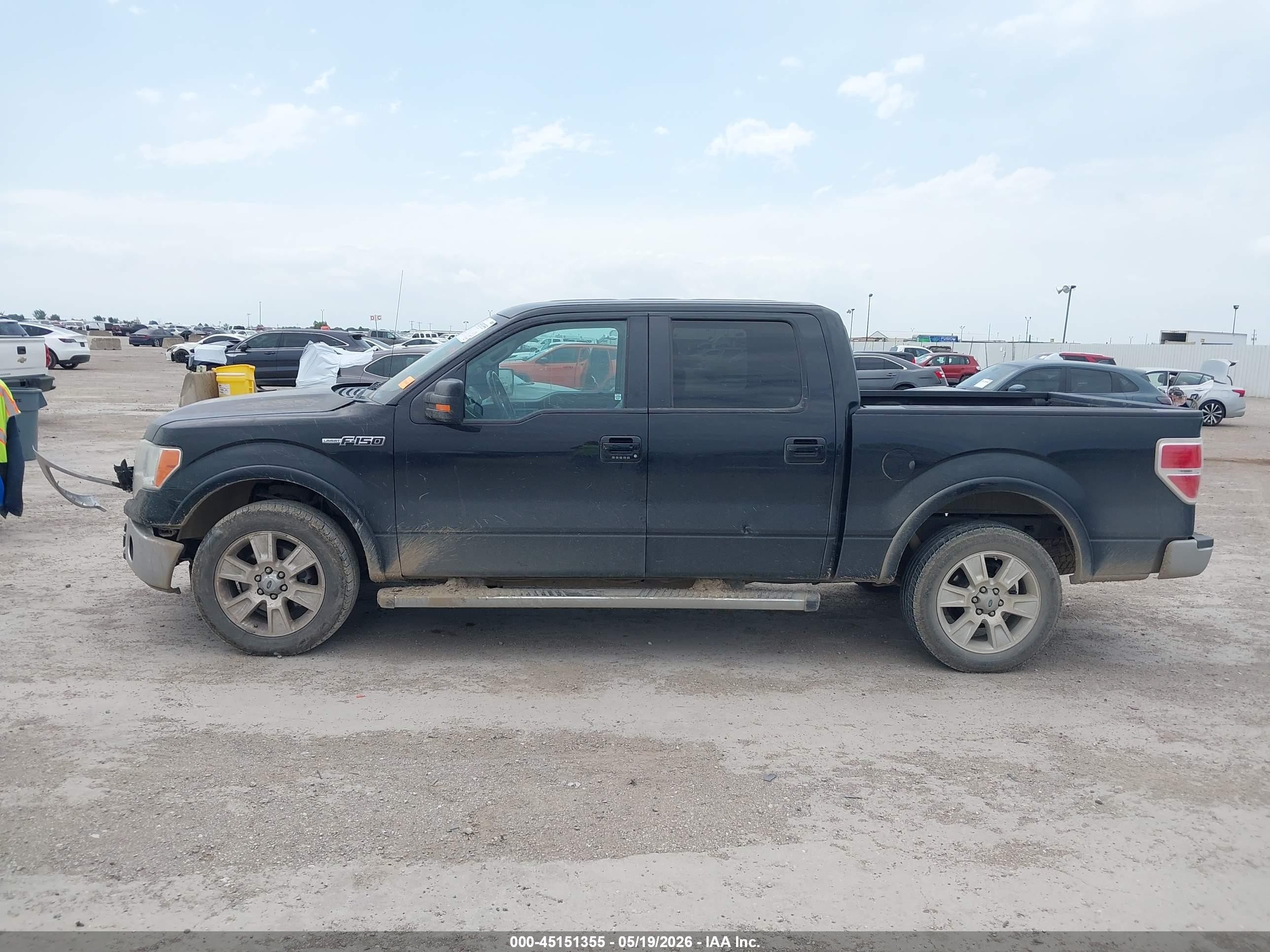 2013 Ford F-150 Lariat Black vin: 1FTFW1CF1DKF19325