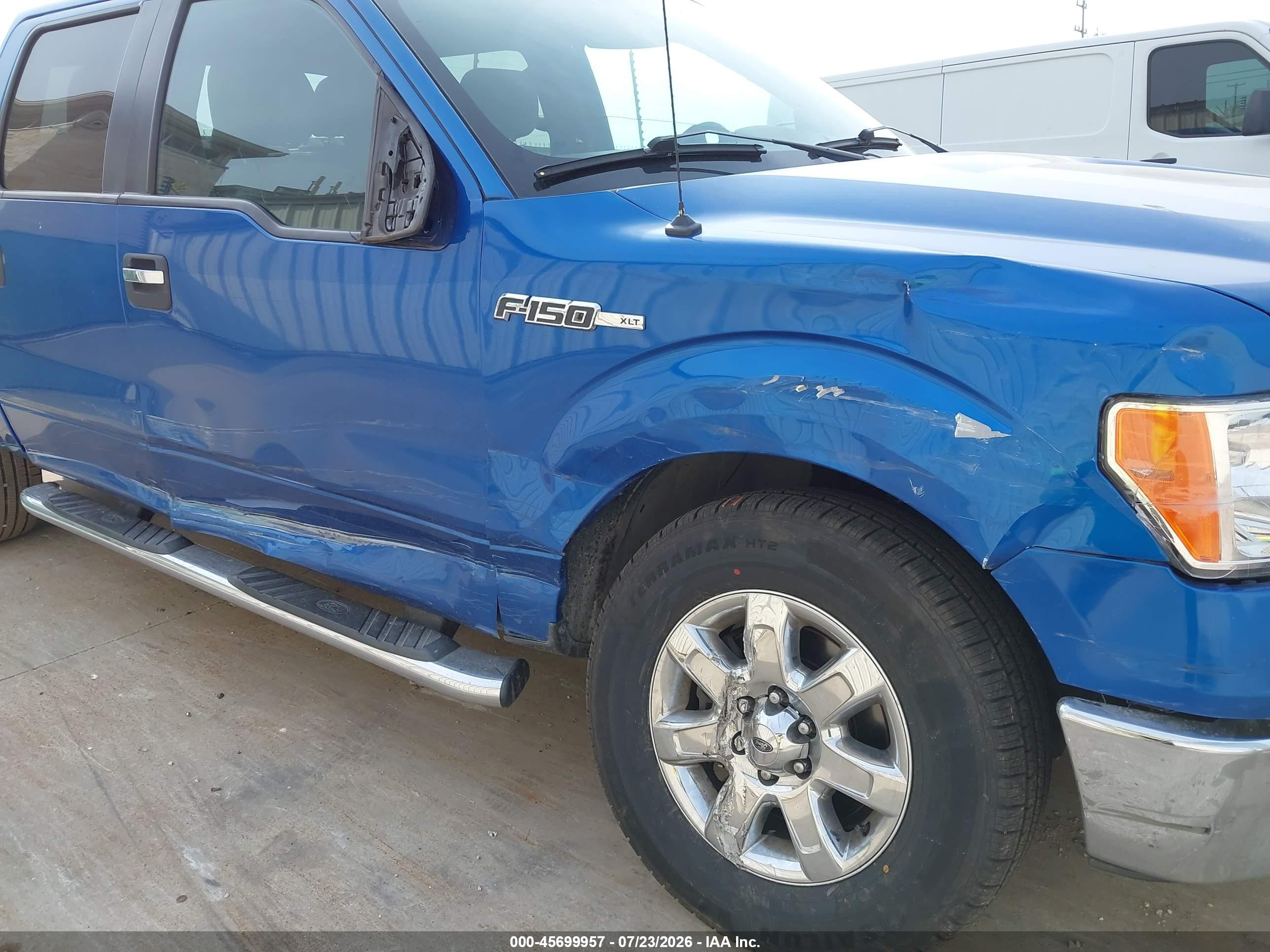 2013 Ford F-150 Xlt Blue vin: 1FTFW1CF1DKF93344