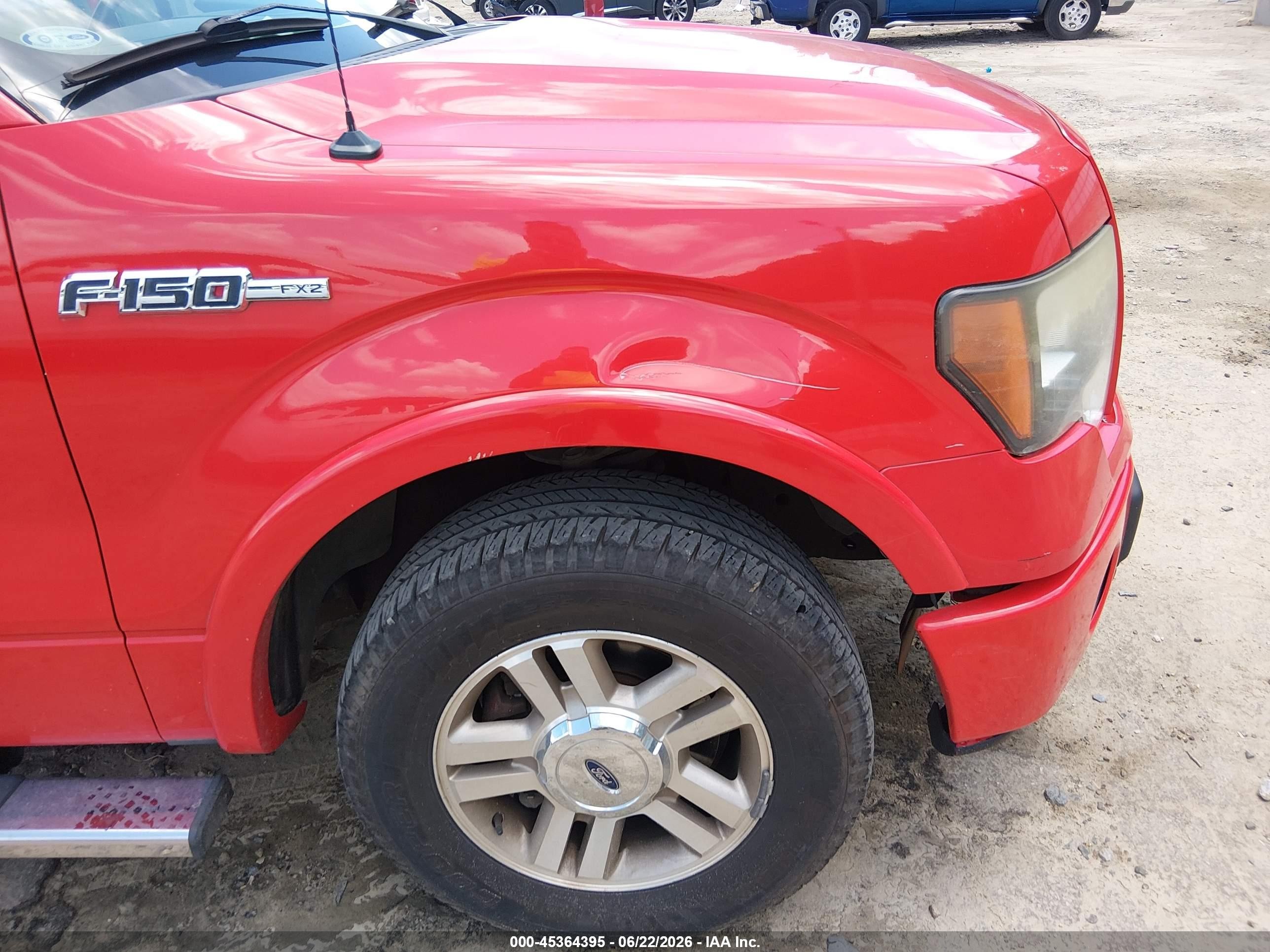 2012 Ford F-150 Fx2 Red vin: 1FTFW1CF2CKD15678