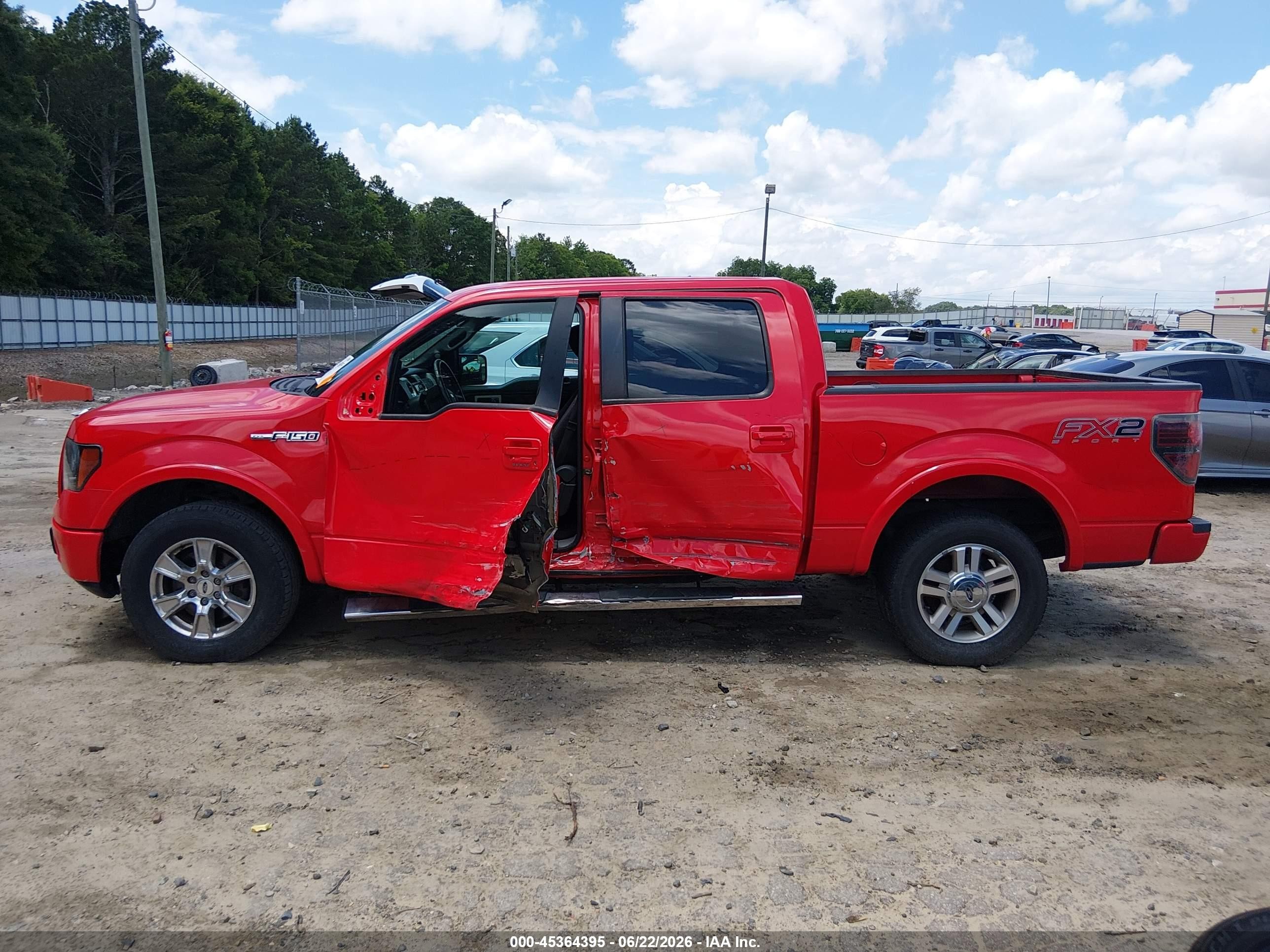 2012 Ford F-150 Fx2 Red vin: 1FTFW1CF2CKD15678
