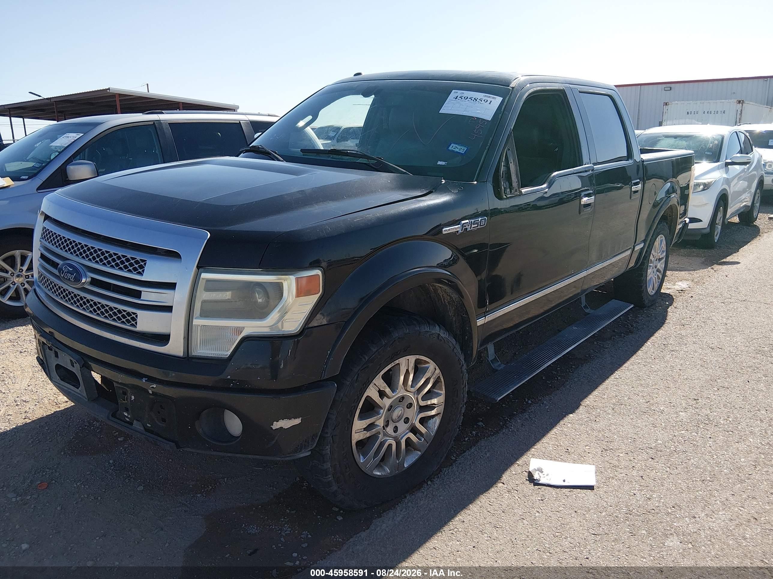 2013 Ford F-150 Platinum Черный vin: 1FTFW1CF3DFD17661