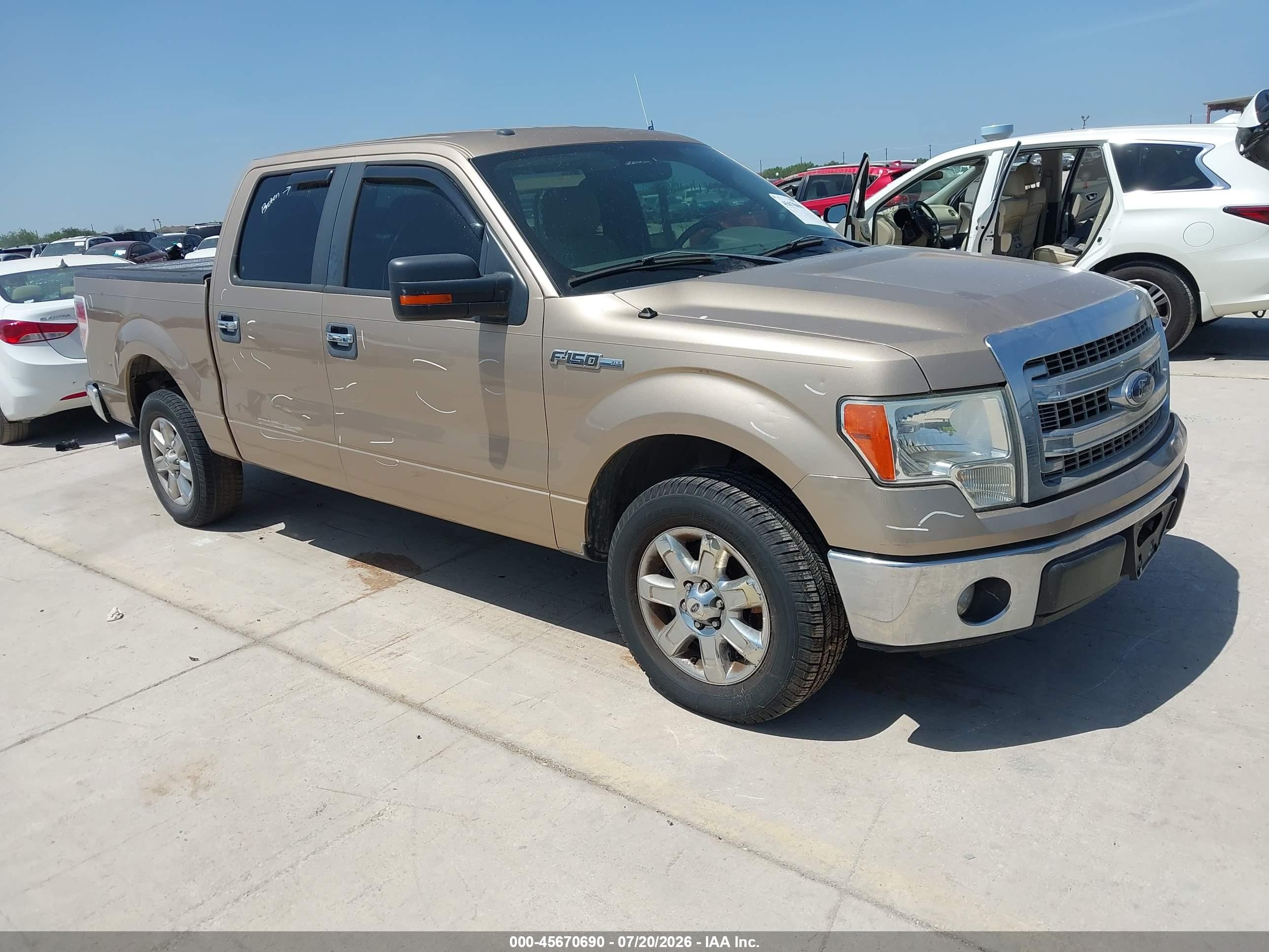 2014 Ford F-150 Xlt Tan vin: 1FTFW1CF3EKD37174