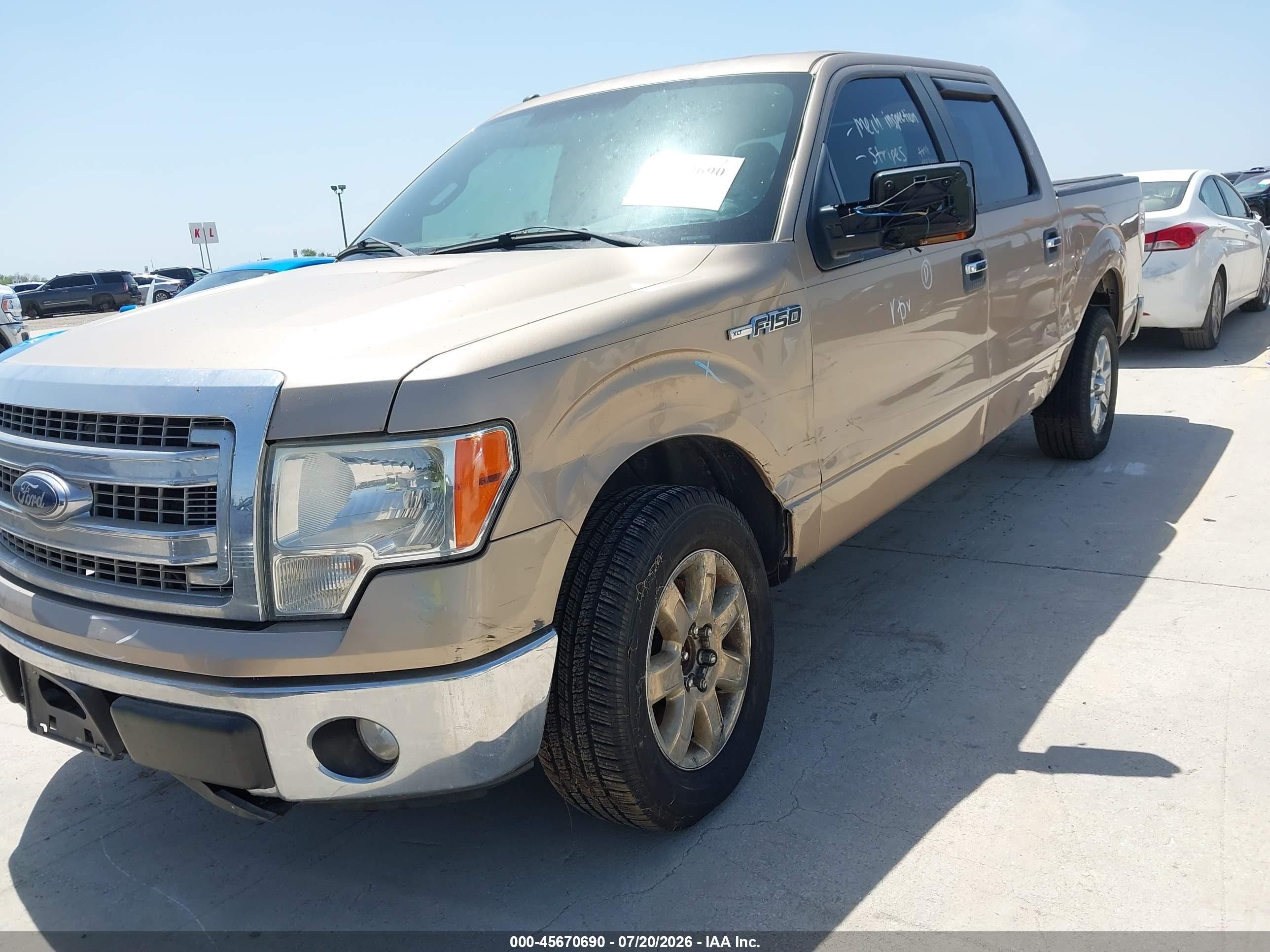 2014 Ford F-150 Xlt Tan vin: 1FTFW1CF3EKD37174