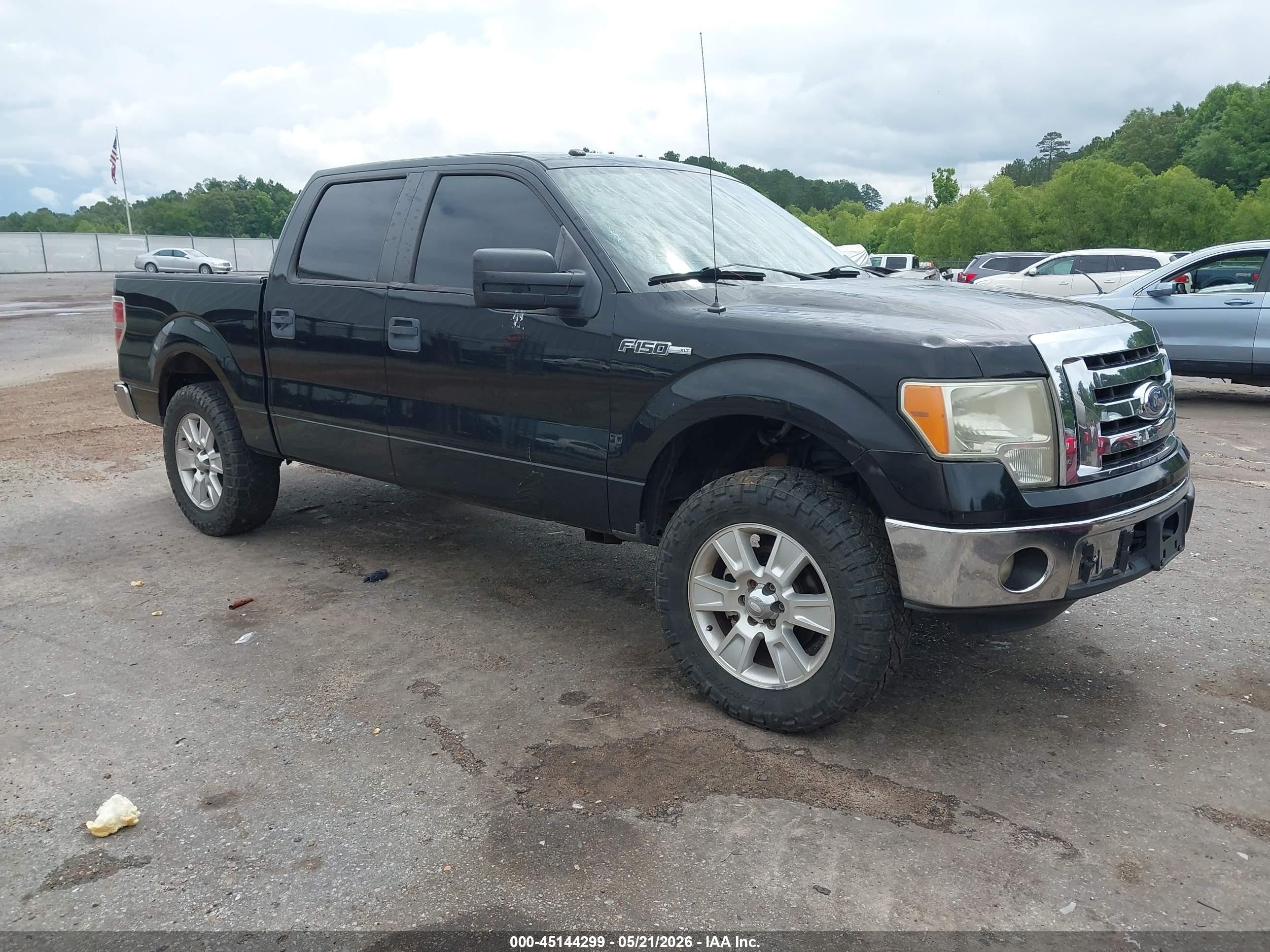 2011 Ford F-150 Xlt Black vin: 1FTFW1CF4BFC25424