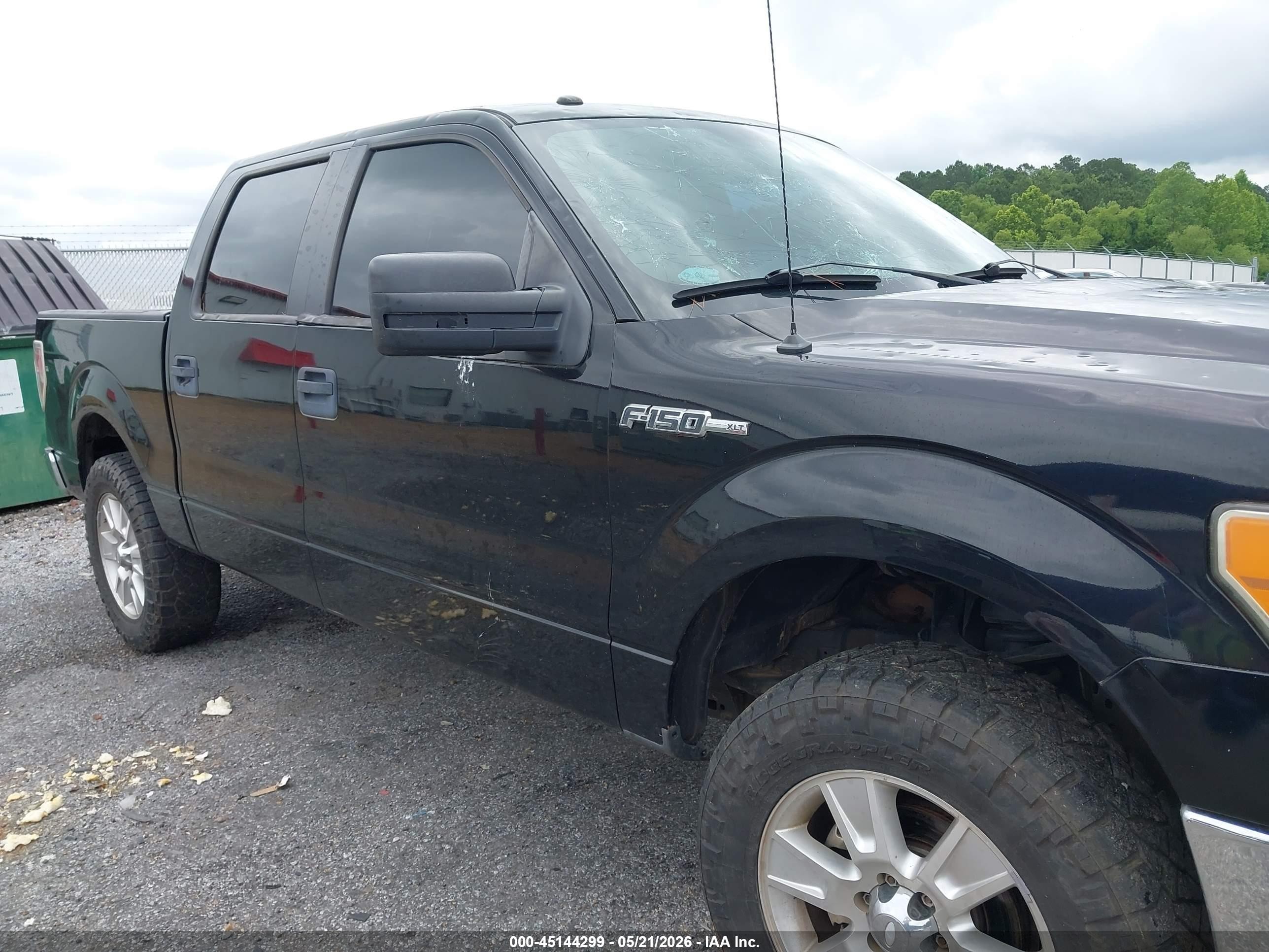 2011 Ford F-150 Xlt Black vin: 1FTFW1CF4BFC25424