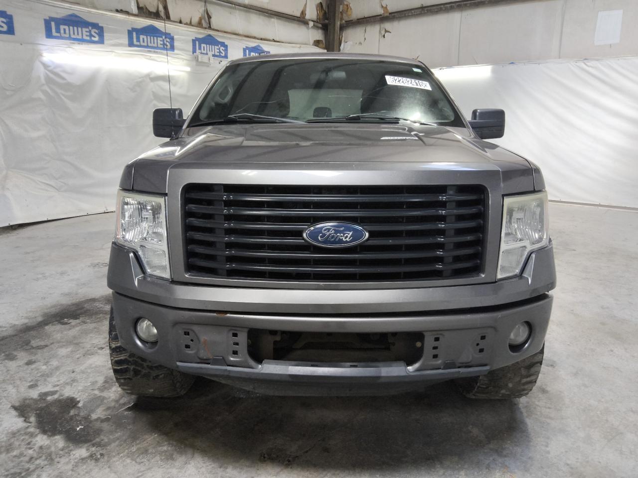 2014 Ford F150 Supercrew Gray vin: 1FTFW1CF4EKD42870 Damage: Front Bumper Molding, Missing, Replacement Required