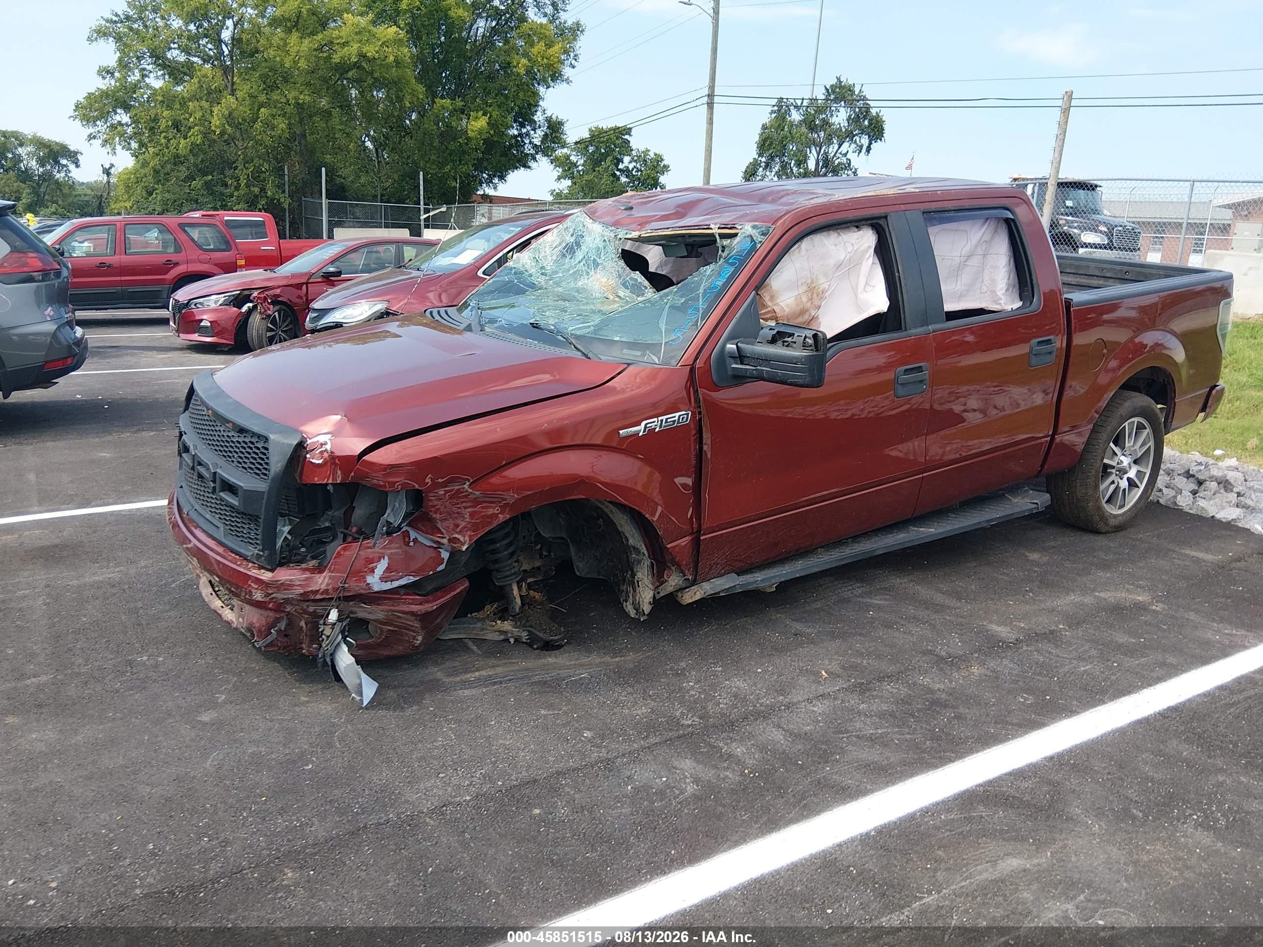 2014 Ford F-150 Stx Red vin: 1FTFW1CF4EKE17132